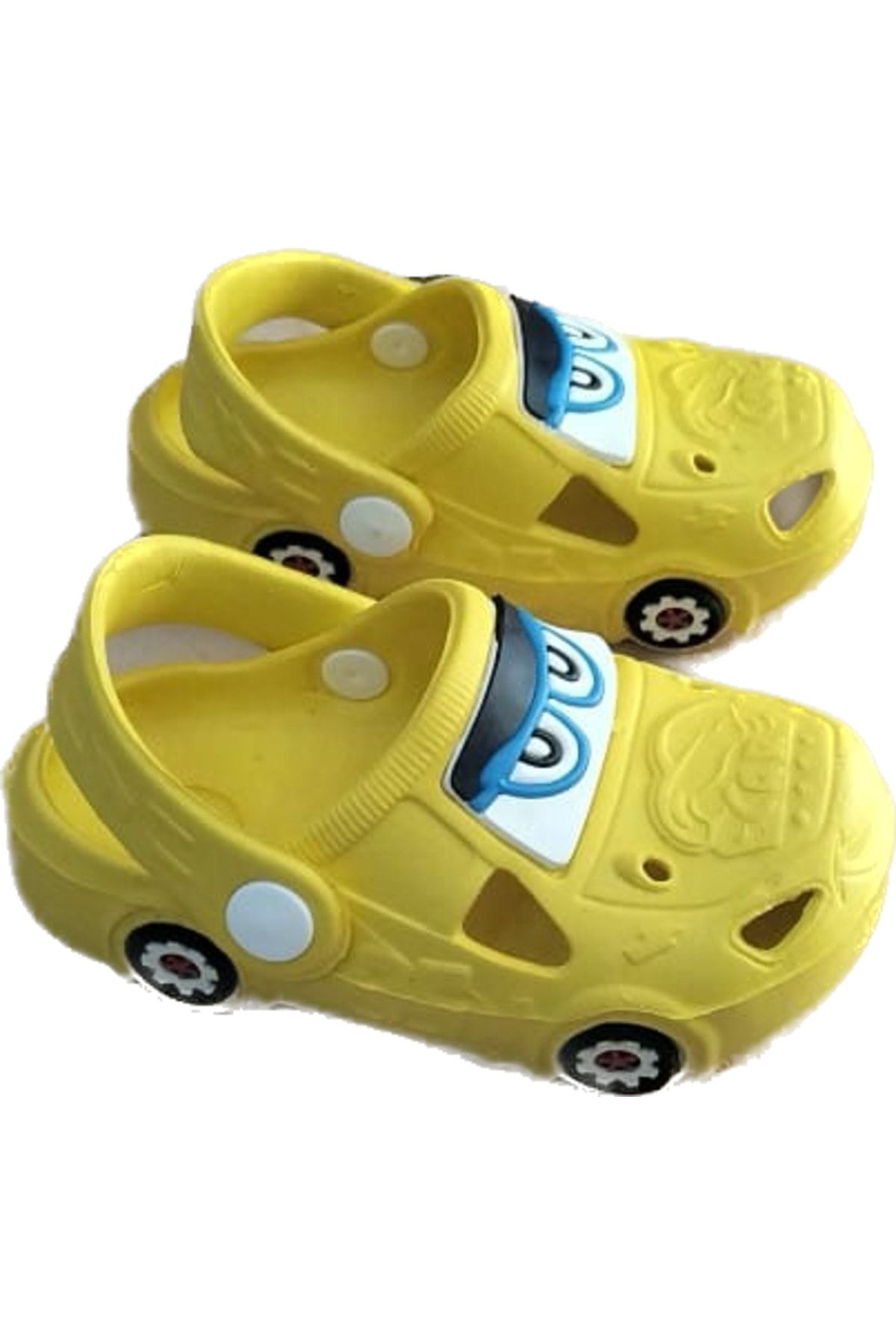 Seha Rooster boy yellow car soft sole slippers sandals Trendyol