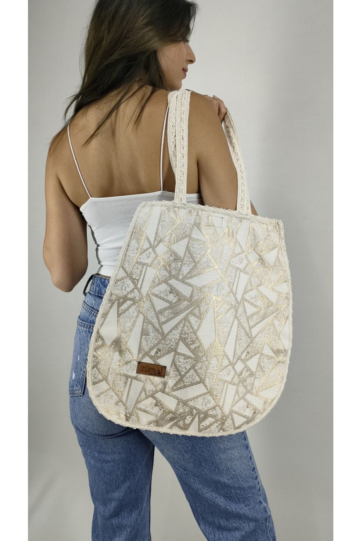 Z MAL Beach Bag Beige Animal print Trendyol