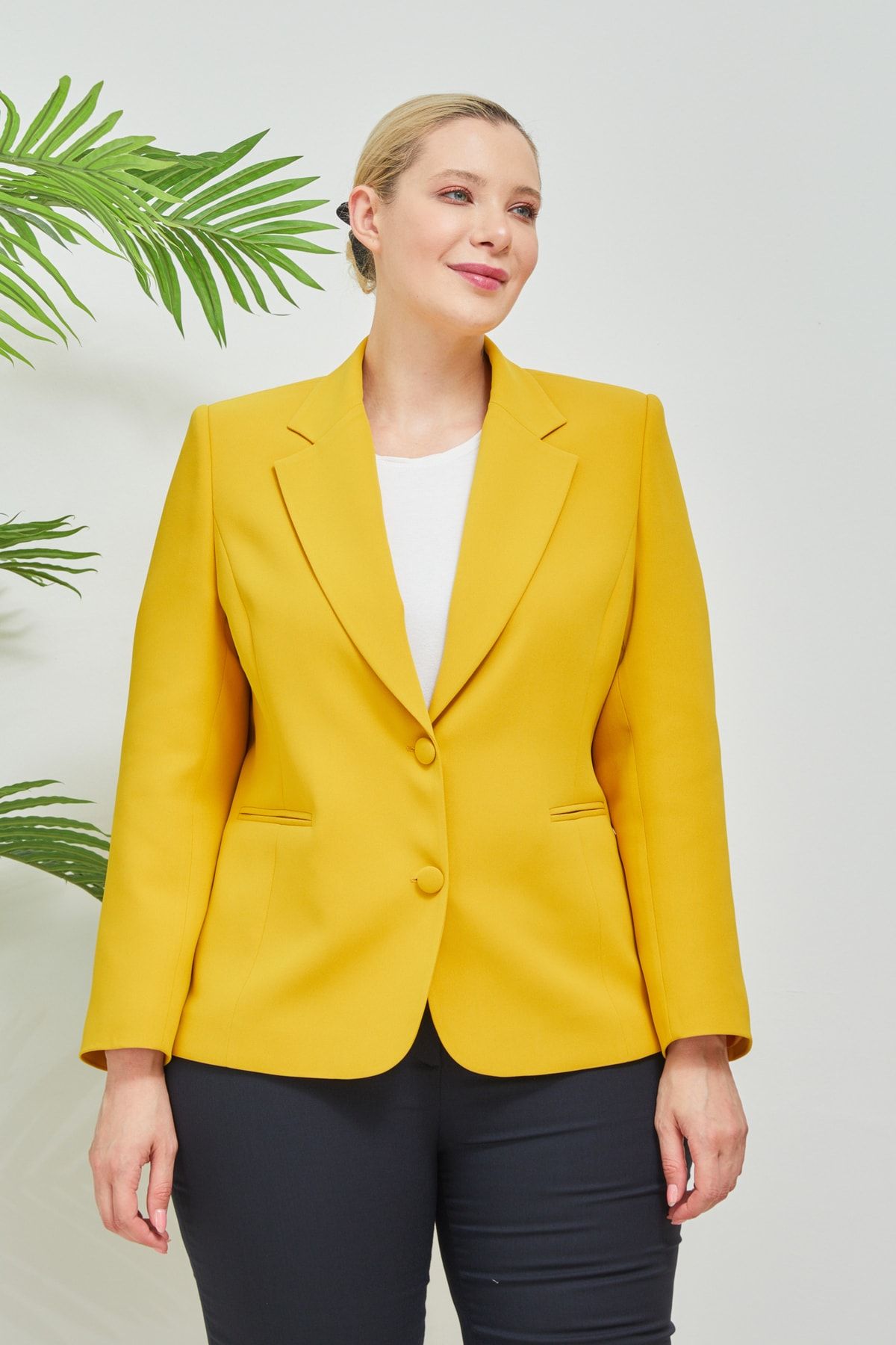 Fagi Plus Size Jacket Yellow Plus Size