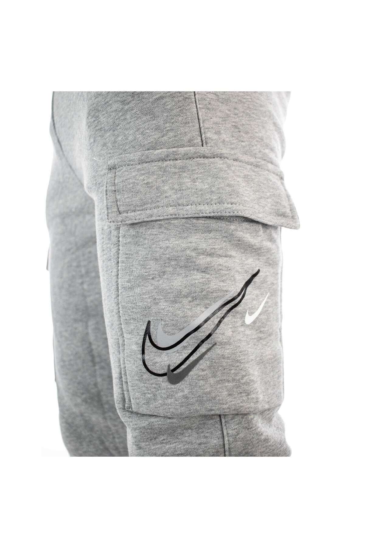 Grey nike best sale double swoosh joggers