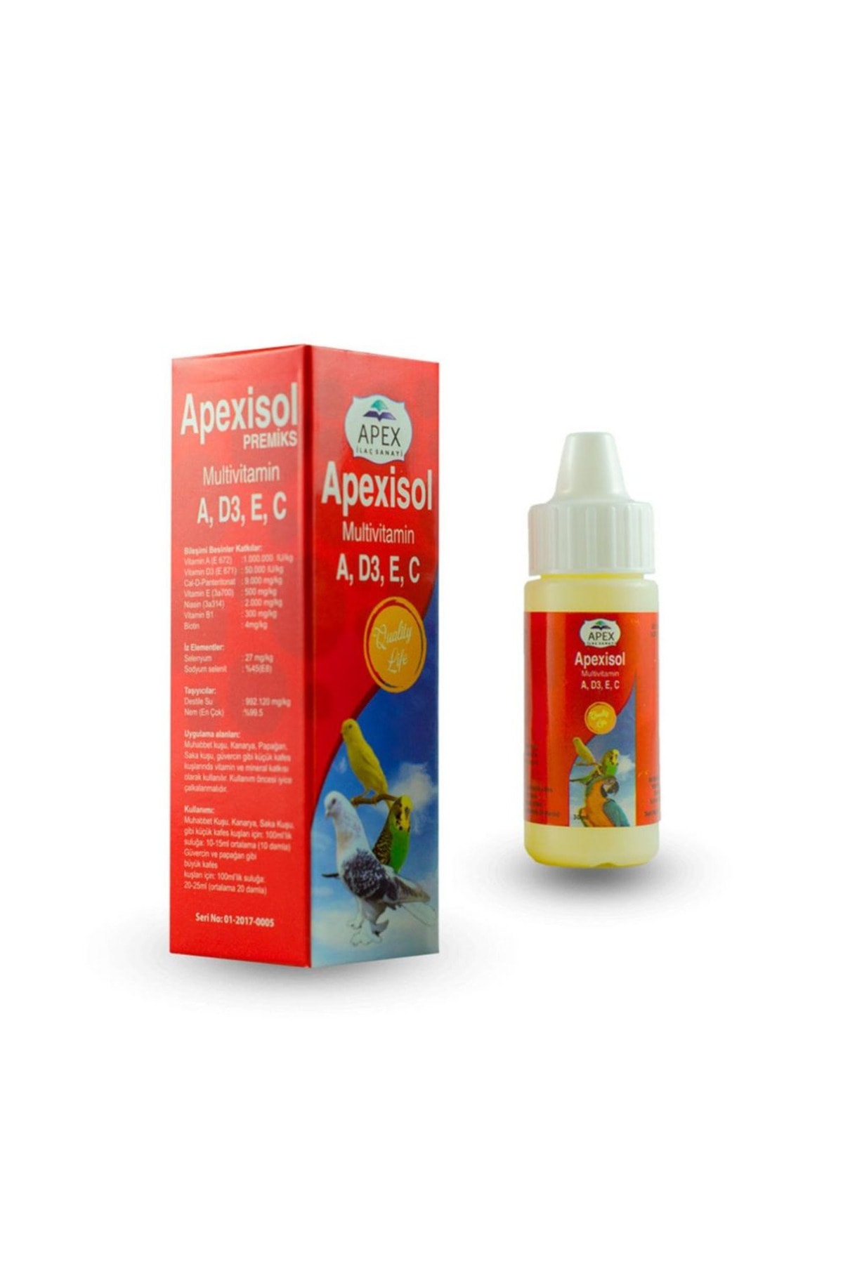 Apex Apexisol Multivitamin Kuş Vitamini 30 Ml Fiyatı, Yorumları Trendyol