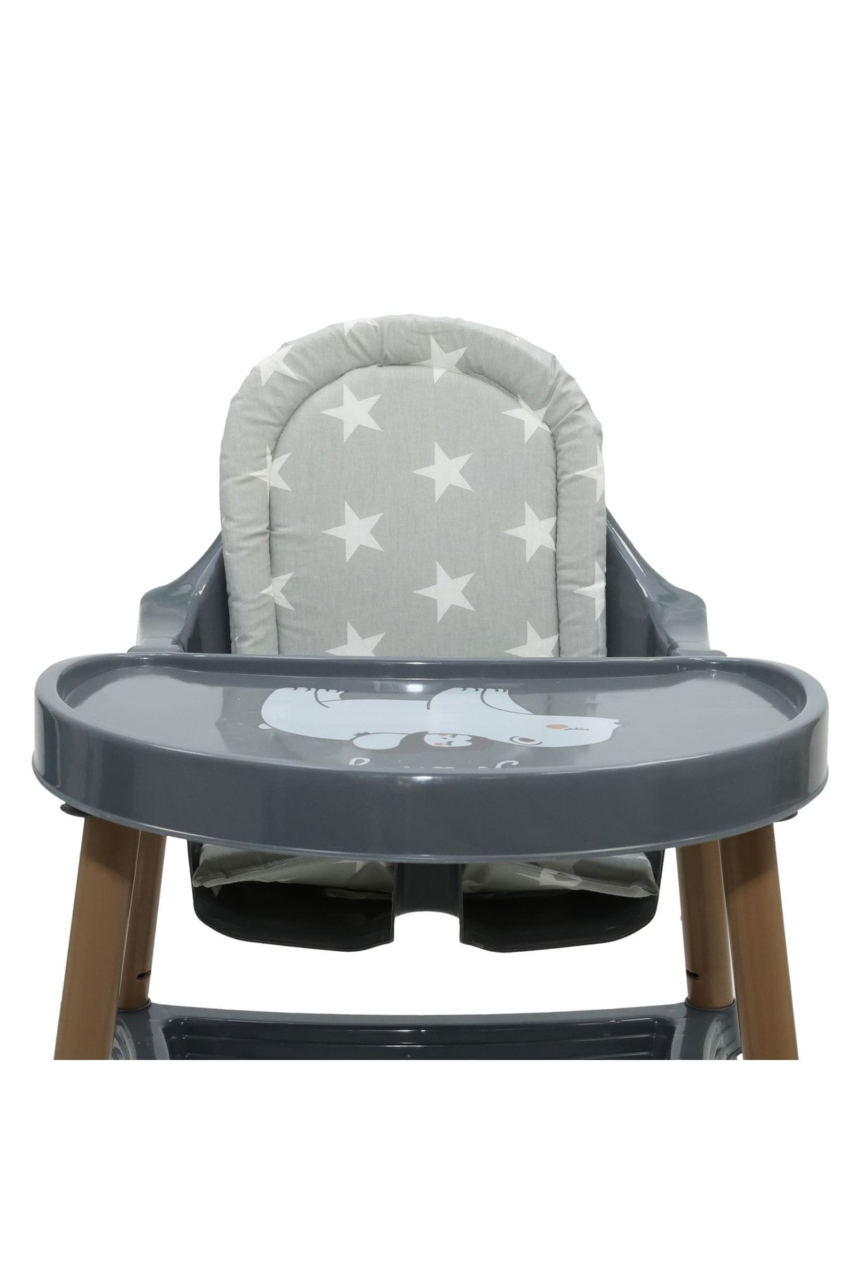 MorBebe-Luxury High Chair Cushion (Compatible with All High Chairs) Smoked 2