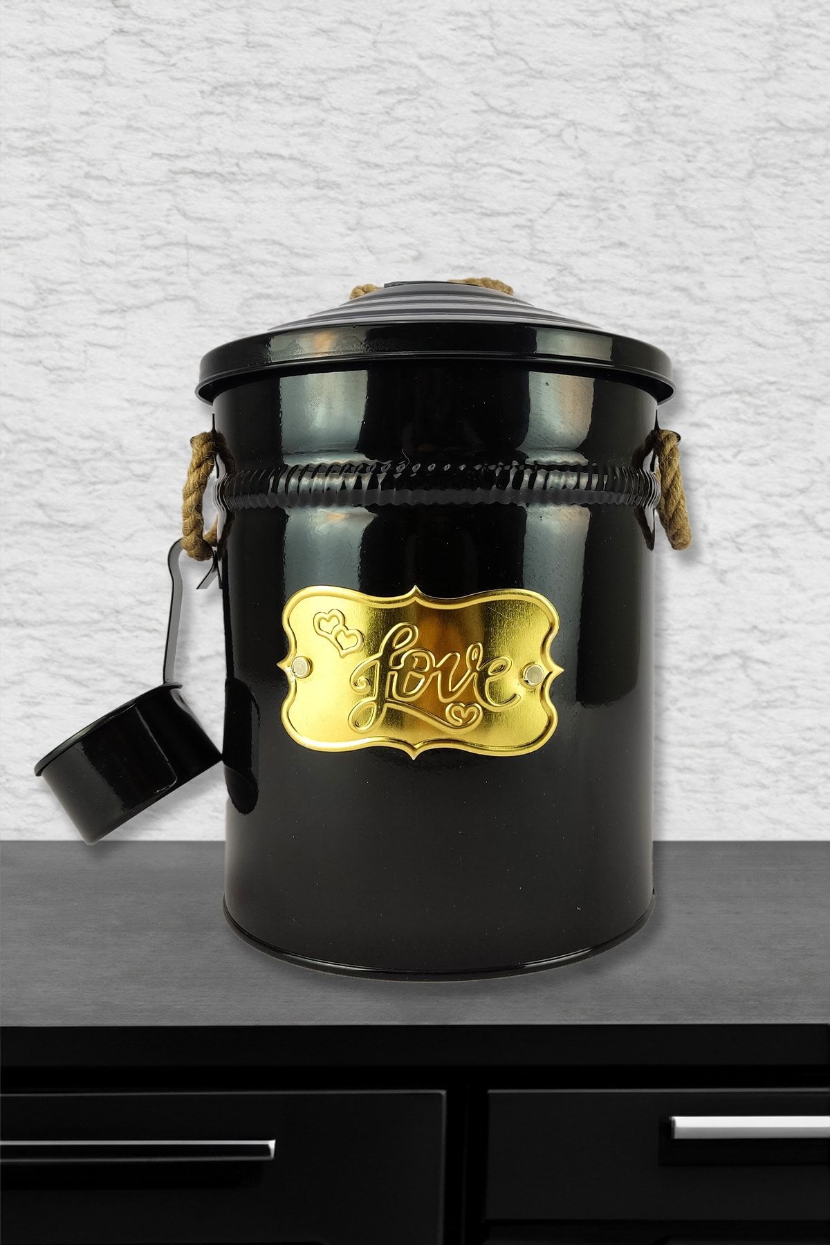 Digithome-Multi-Purpose Metal Storage Container with Lid 5 Lt Black - 900 C1-1-156 1