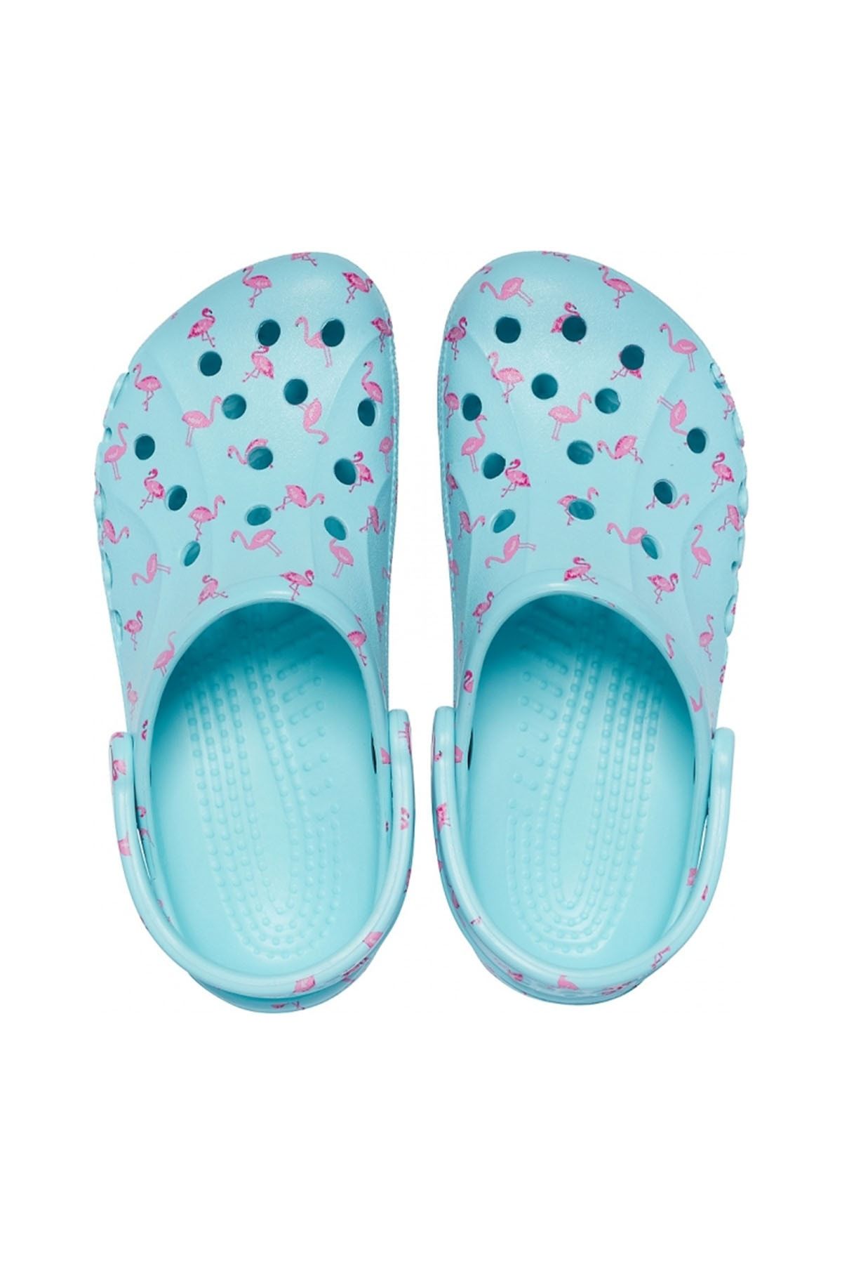 Blue shop flamingo crocs