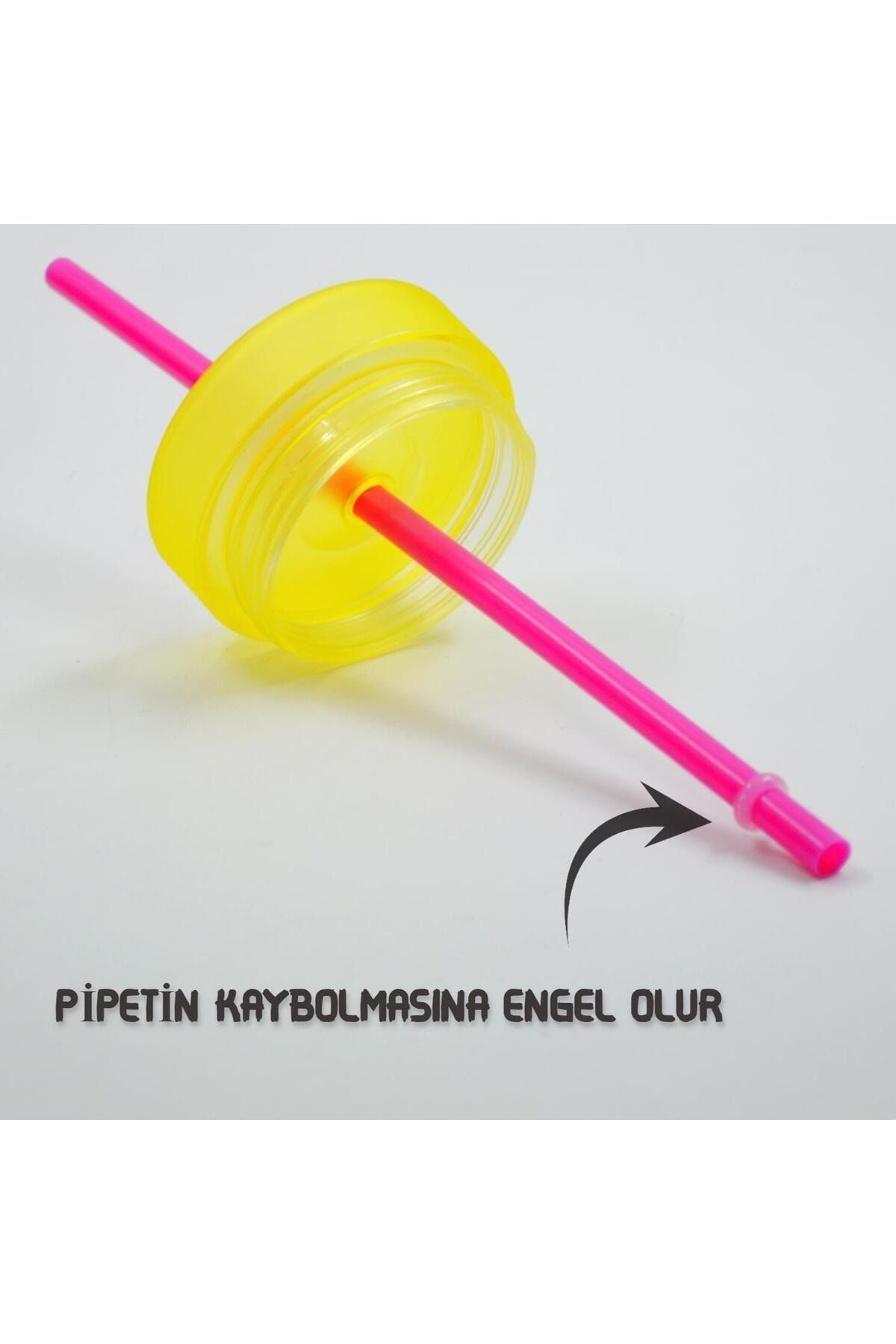 BottleBoss-Double Layer Double Colored Leak Proof Cup Flask with Straw 480 ml Yellow 3