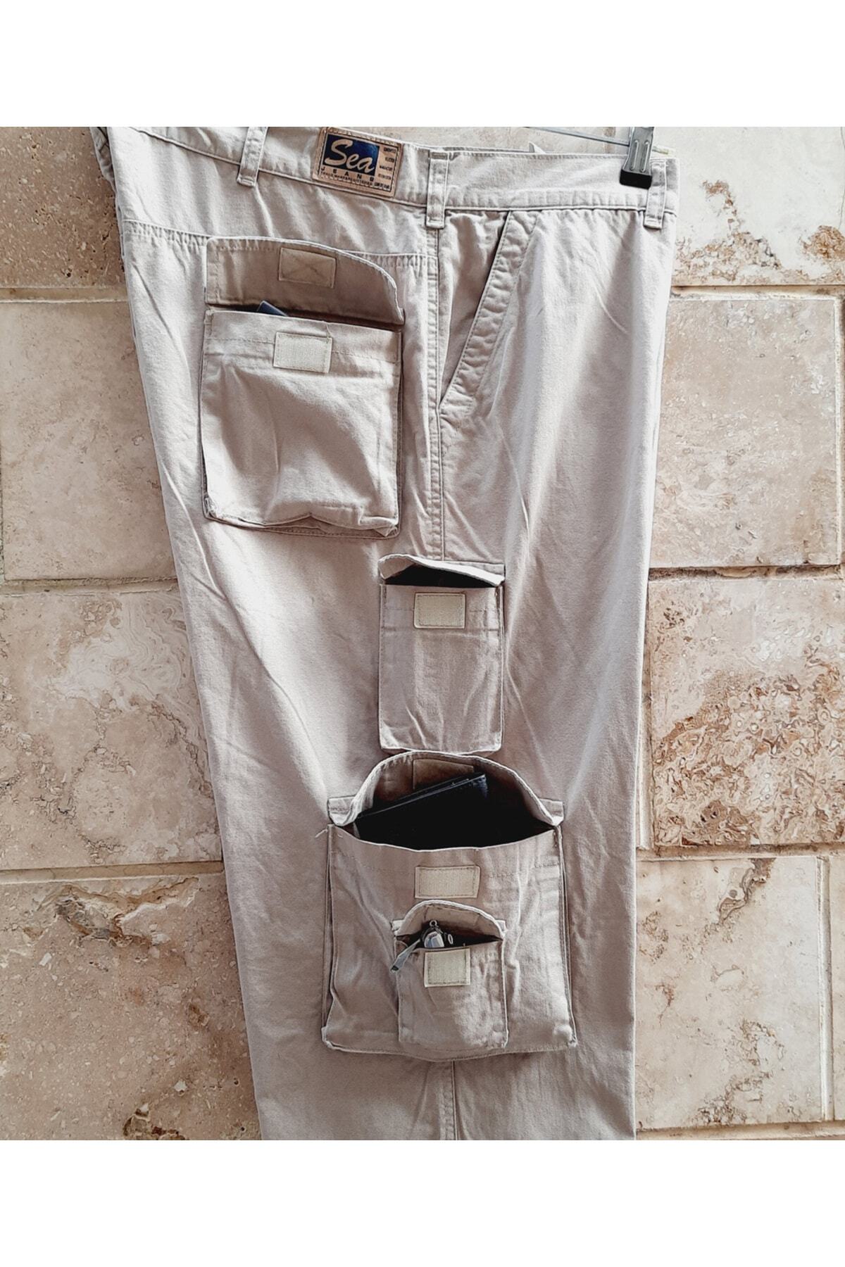 شلوار مردانه بژ SEAJEANS | 6996 اورجینال - تصویر 7