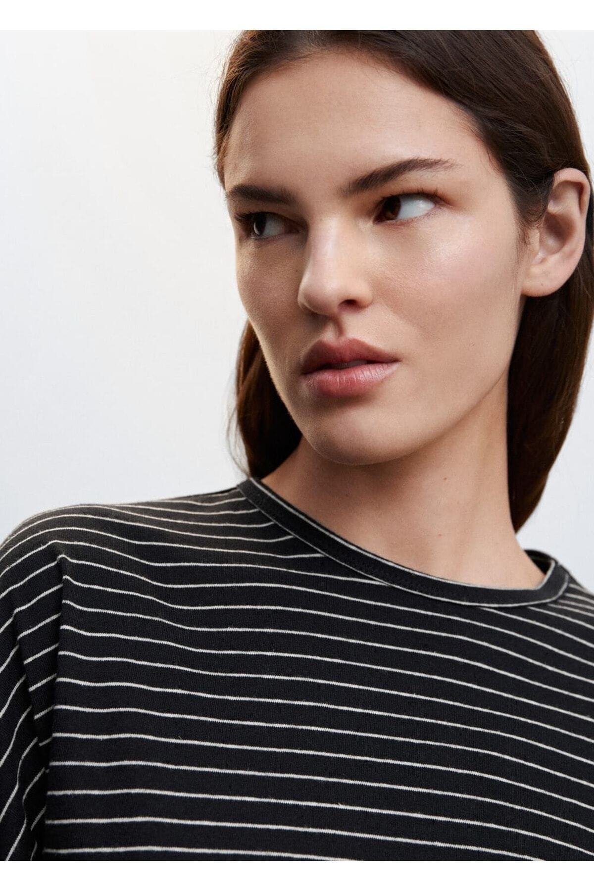 تیشرت مردانه مشکی منگو | 47011286 اورجینال - تصویر 6