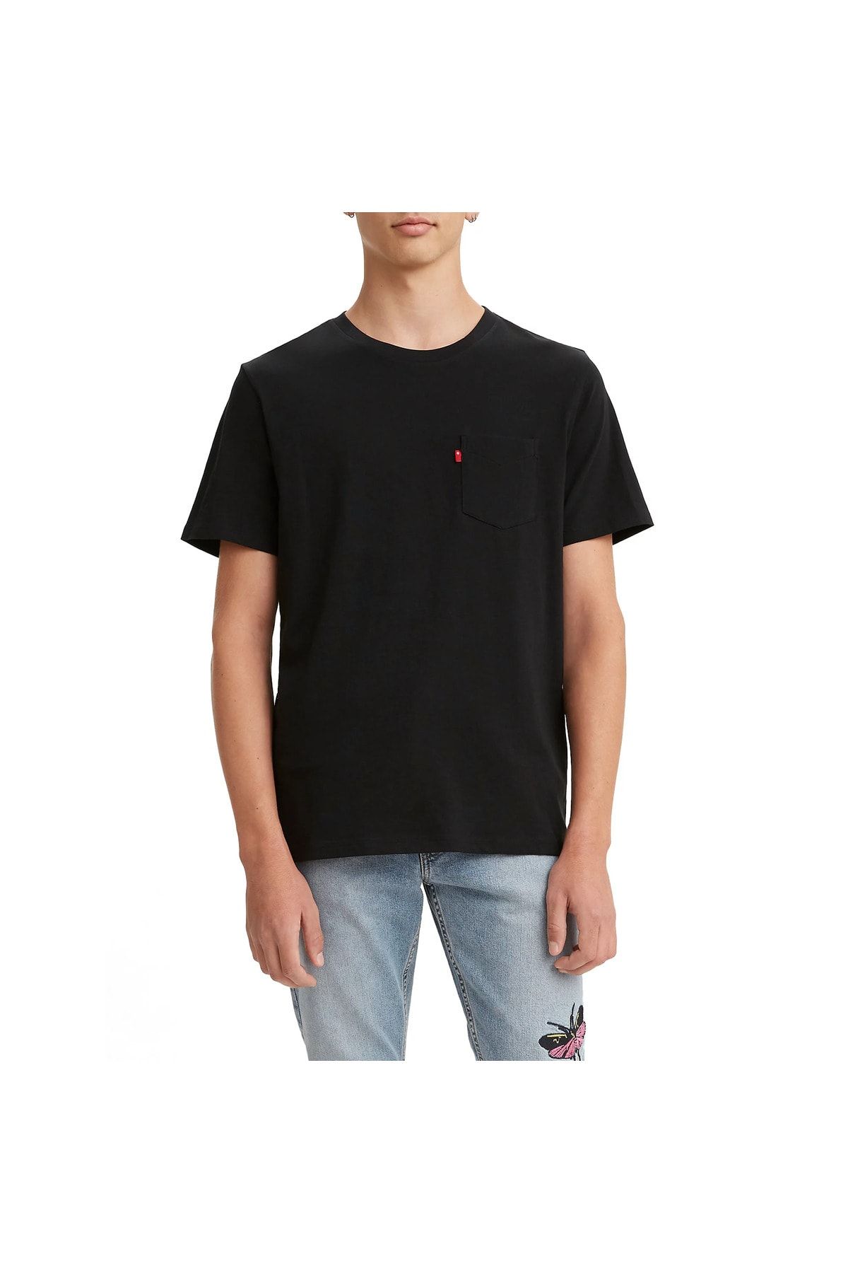 تی شرت مشکی مردانه SS کلاسیک Poket Tee اورجینال Levi's