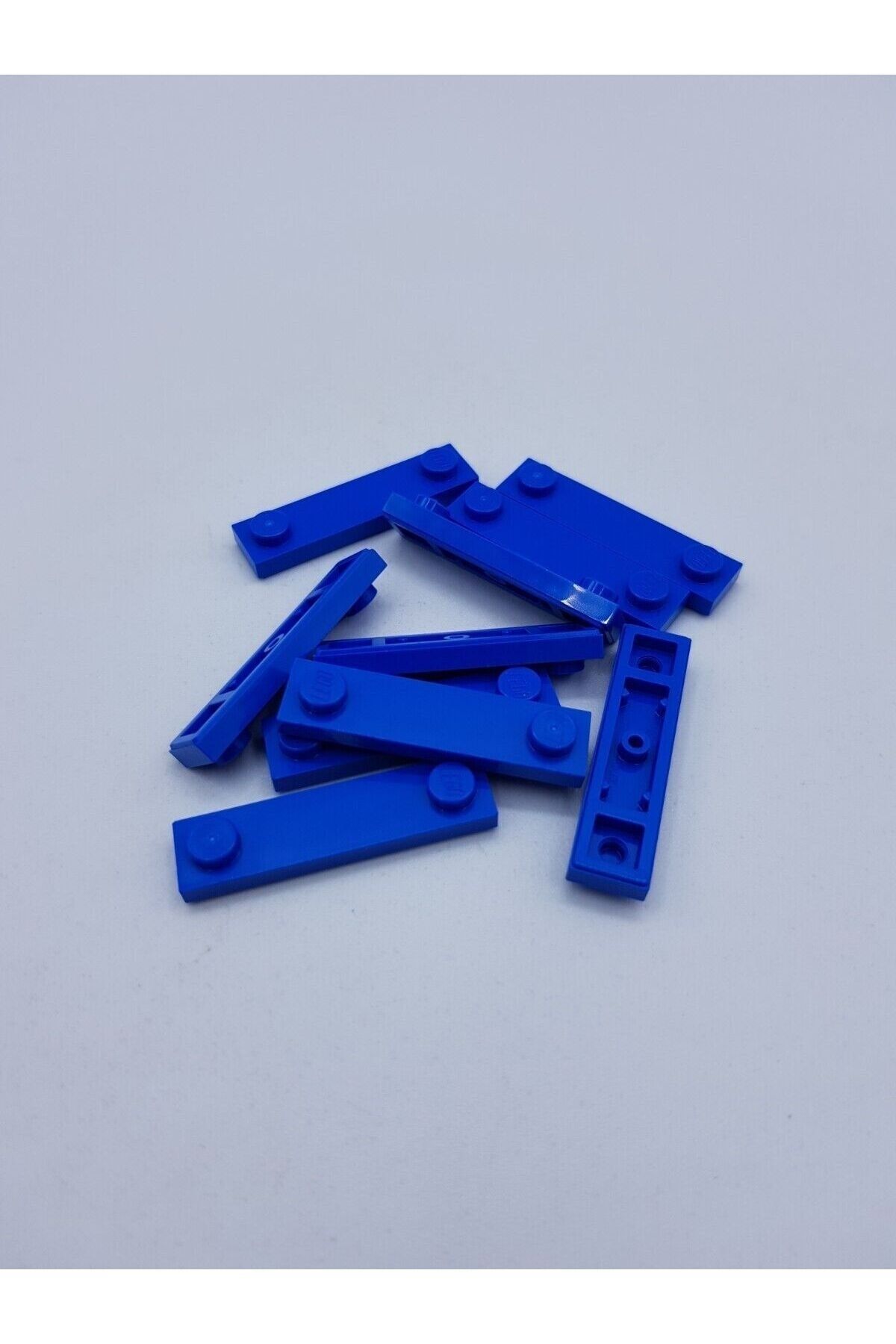 LEGO-Custom Accessory Plate Modified 1 x 4 Stud Groove Blue Brick 4 pieces to send 1
