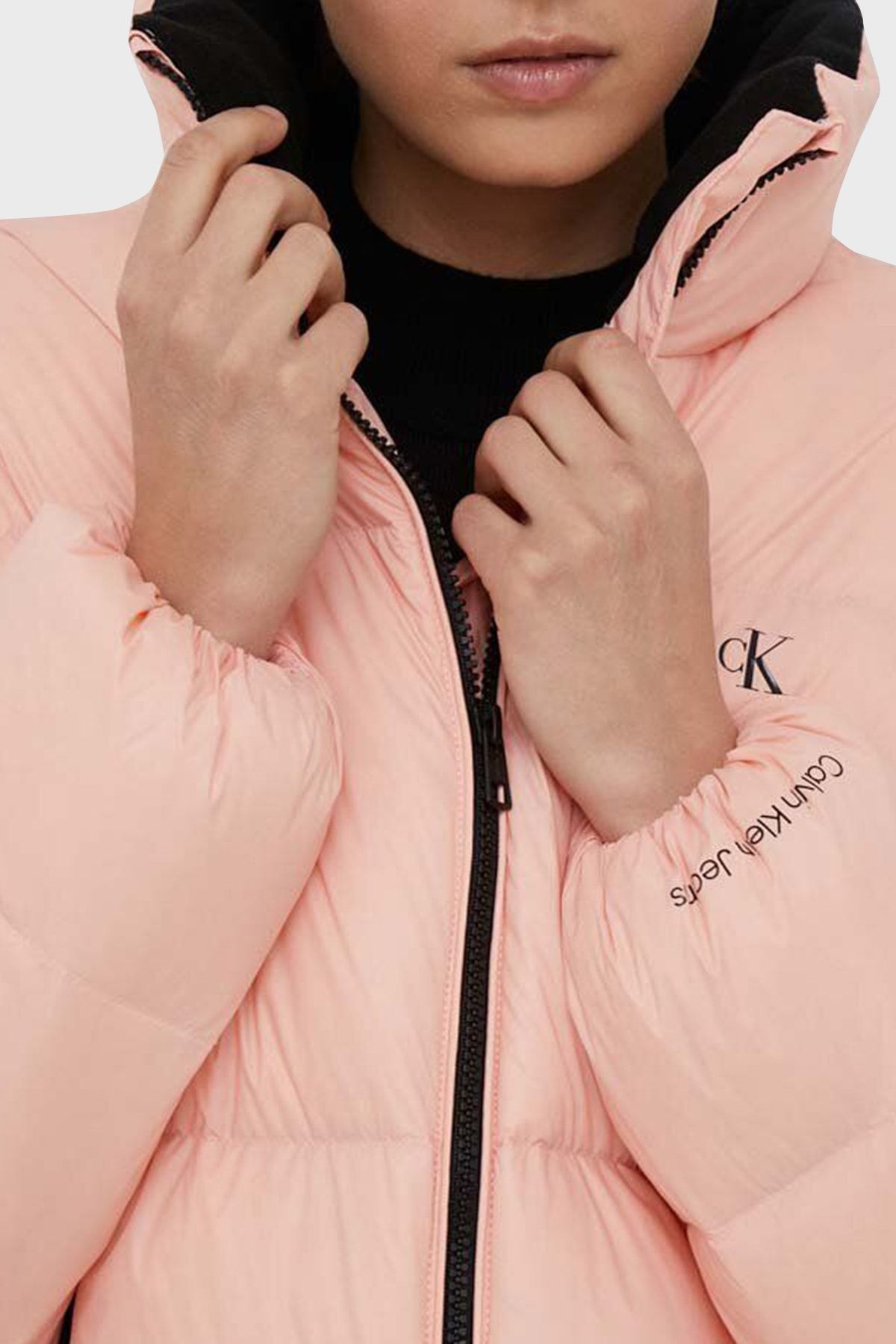 Calvin Klein Winter Jacket Pink Regular fit Trendyol