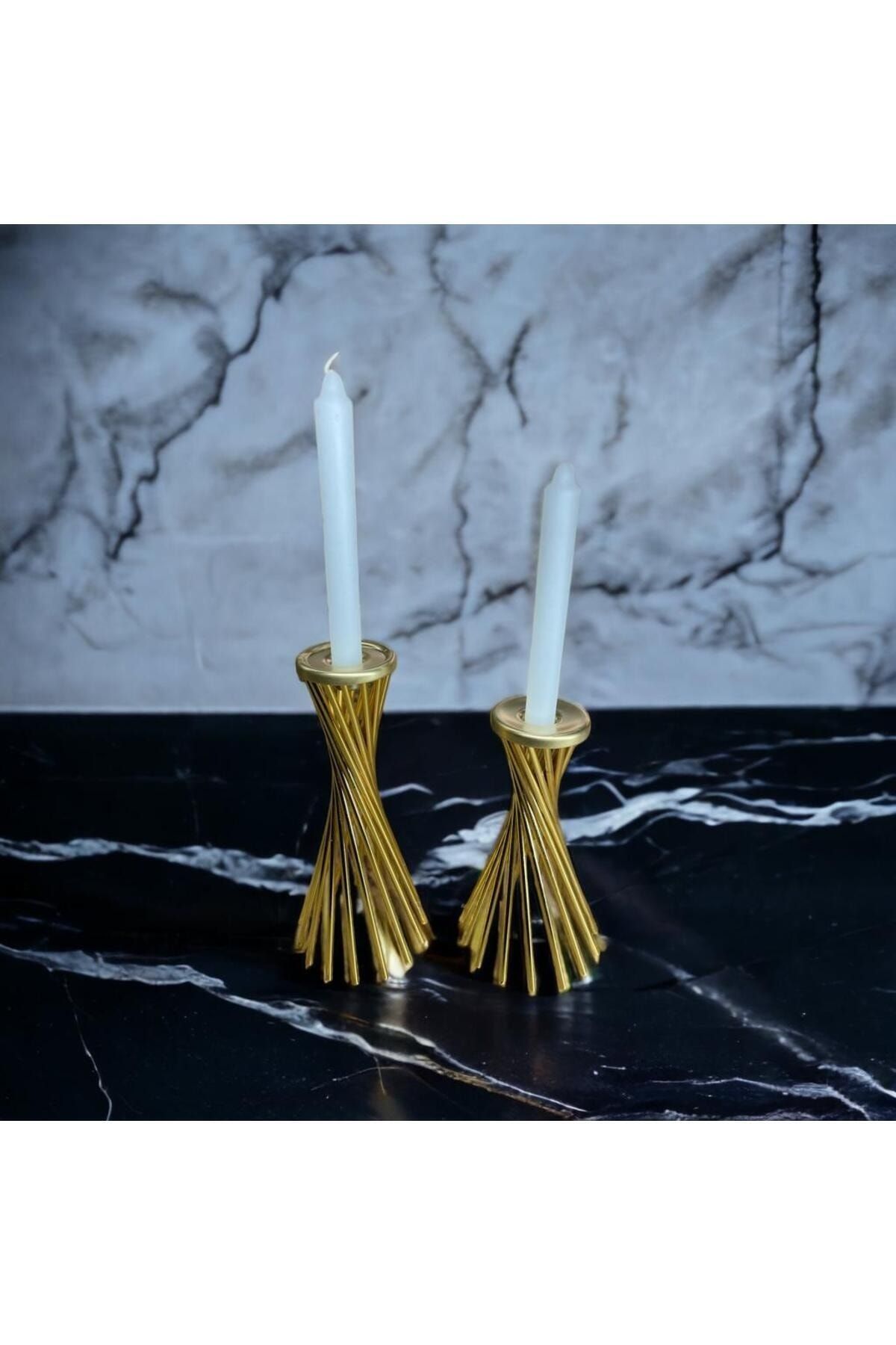 KISIR D NG Candlestick Candle Holder Gold colored Metal