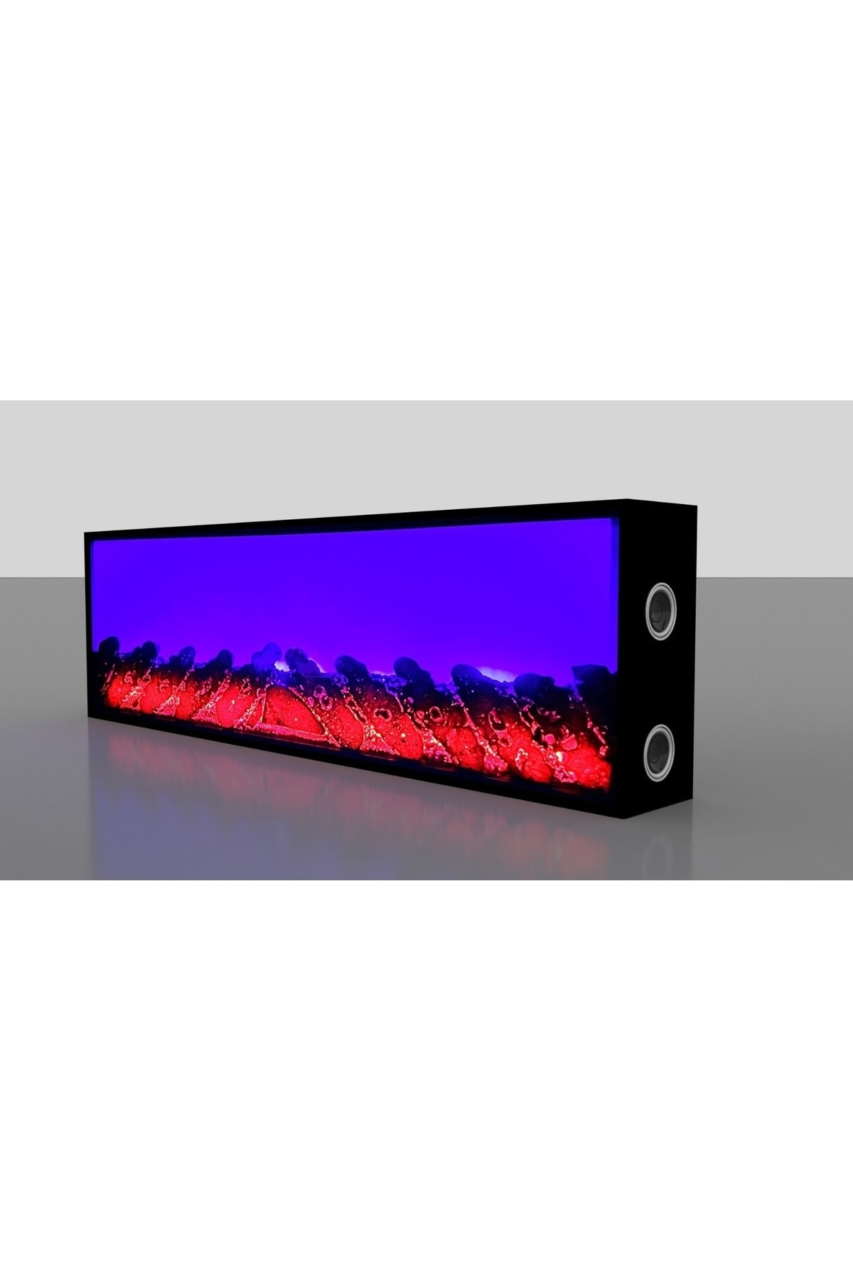 FİRE DESİGN Dekoratif Elektrikli Şömine 5 Efekt Bluetooht Özelligi Uzaktan Kumanda 150x35x14