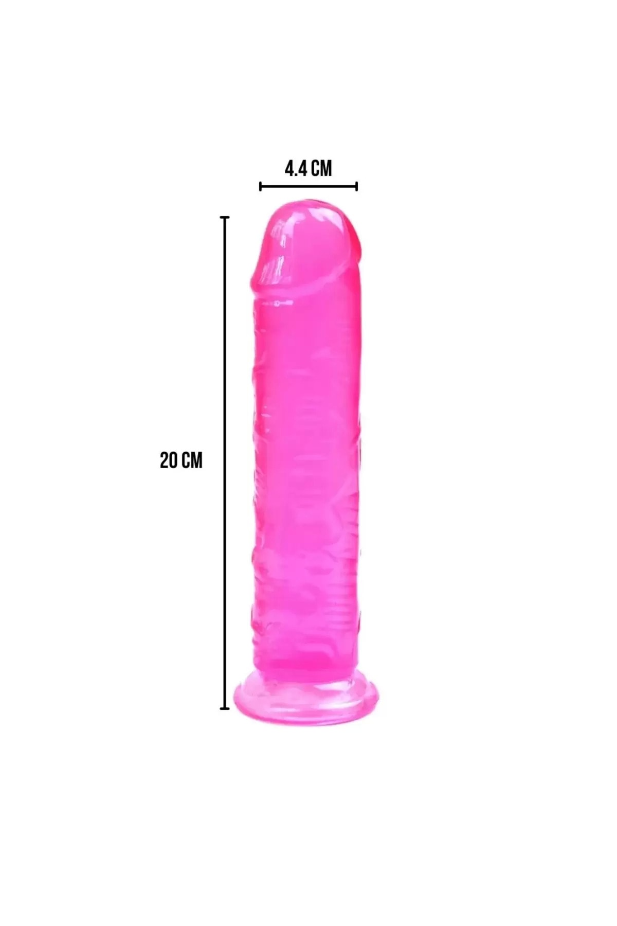 JELLY DILDO Ultra Yumuşak Dokulu Dildo Testissiz Jel Dokulu Realistik Penis 20 CM - Büyük 2