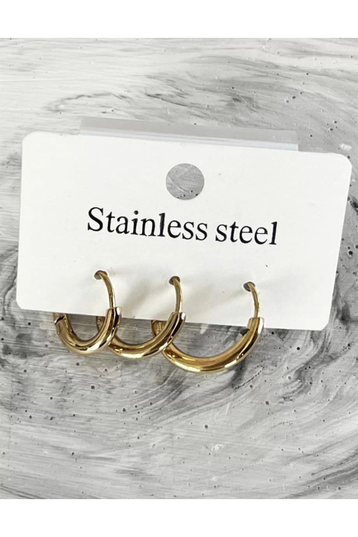 Stainless steel outlet earring set