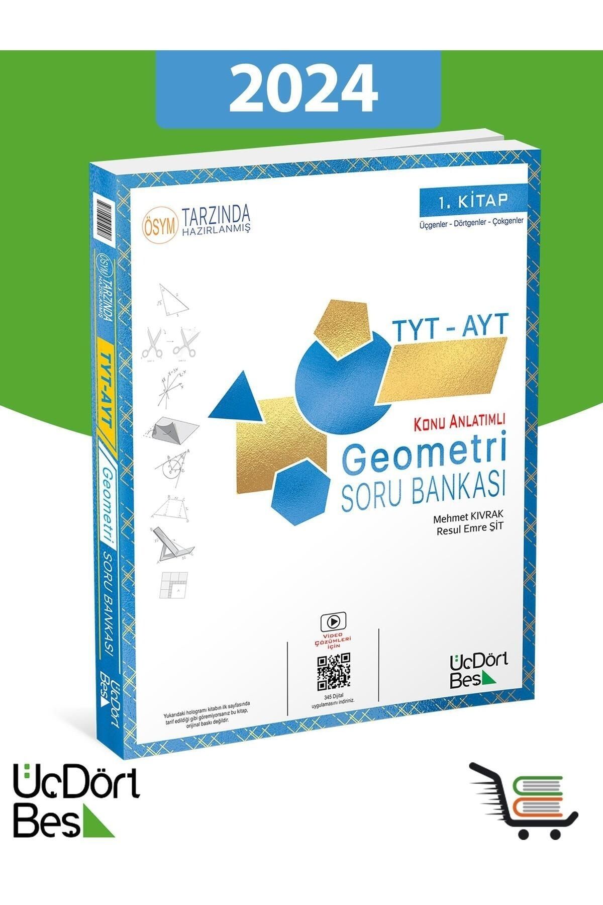 Üç Dört Beş Yayıncılık 345 TYTAYT Geometri 2024 Model Soru Bankası