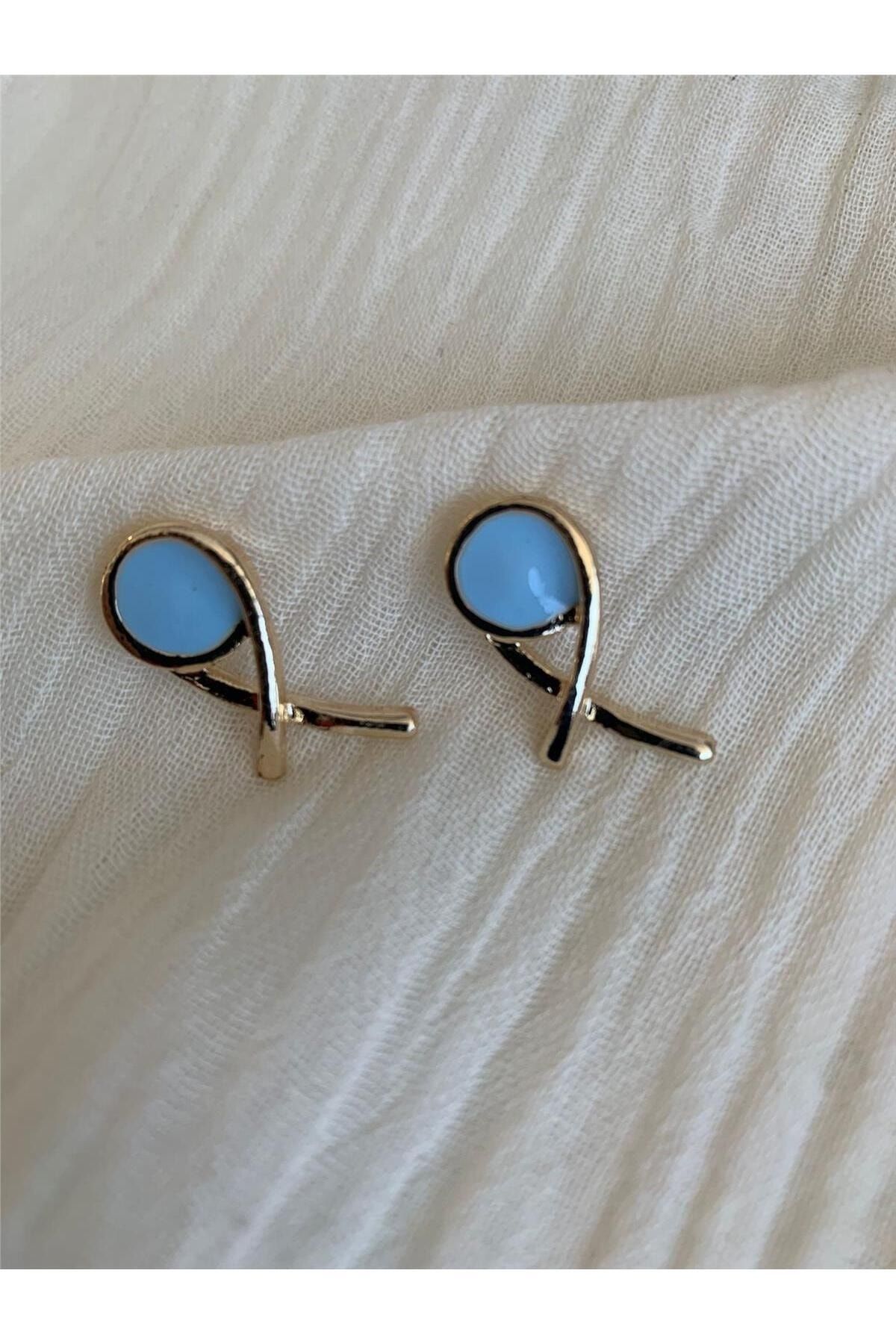 Blue 2025 enamel earrings