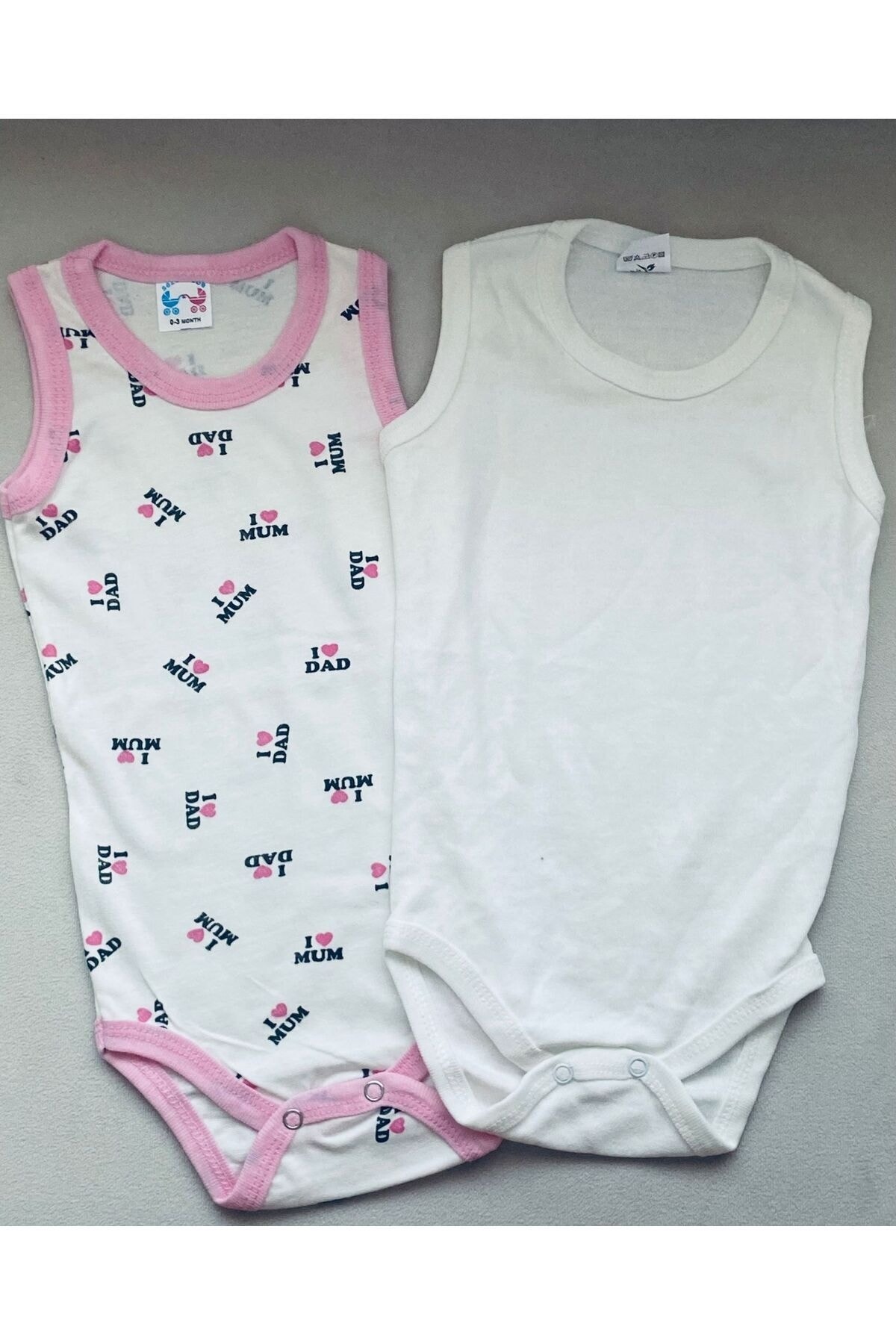 بادی نوزادی دخترانه صورتی PİRİNÇ BEBE | pem-01 اورجینال - تصویر 2