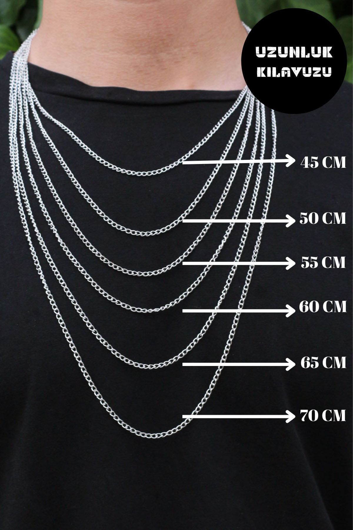Silver colour clearance chain set