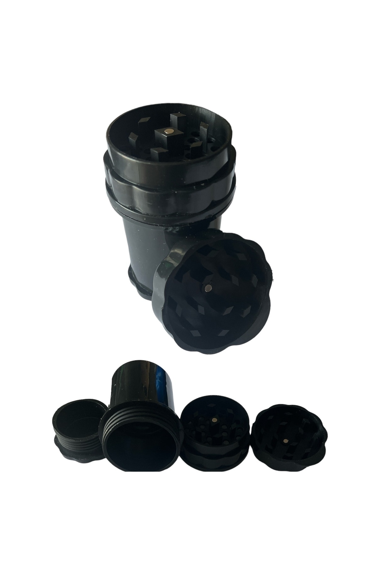 EFOTECH ST-02 PLASTİK GRINDER 4 Kat Tutun Baharat Öğütücü Parçalayıcı Mıknatıslı Gırgır