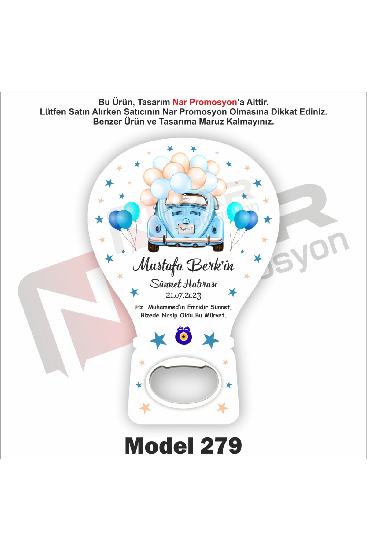 Opener Magnet Gift 20 Pieces - Circumcision, Engagement, Promise, Wedding Gift - Packaging Included