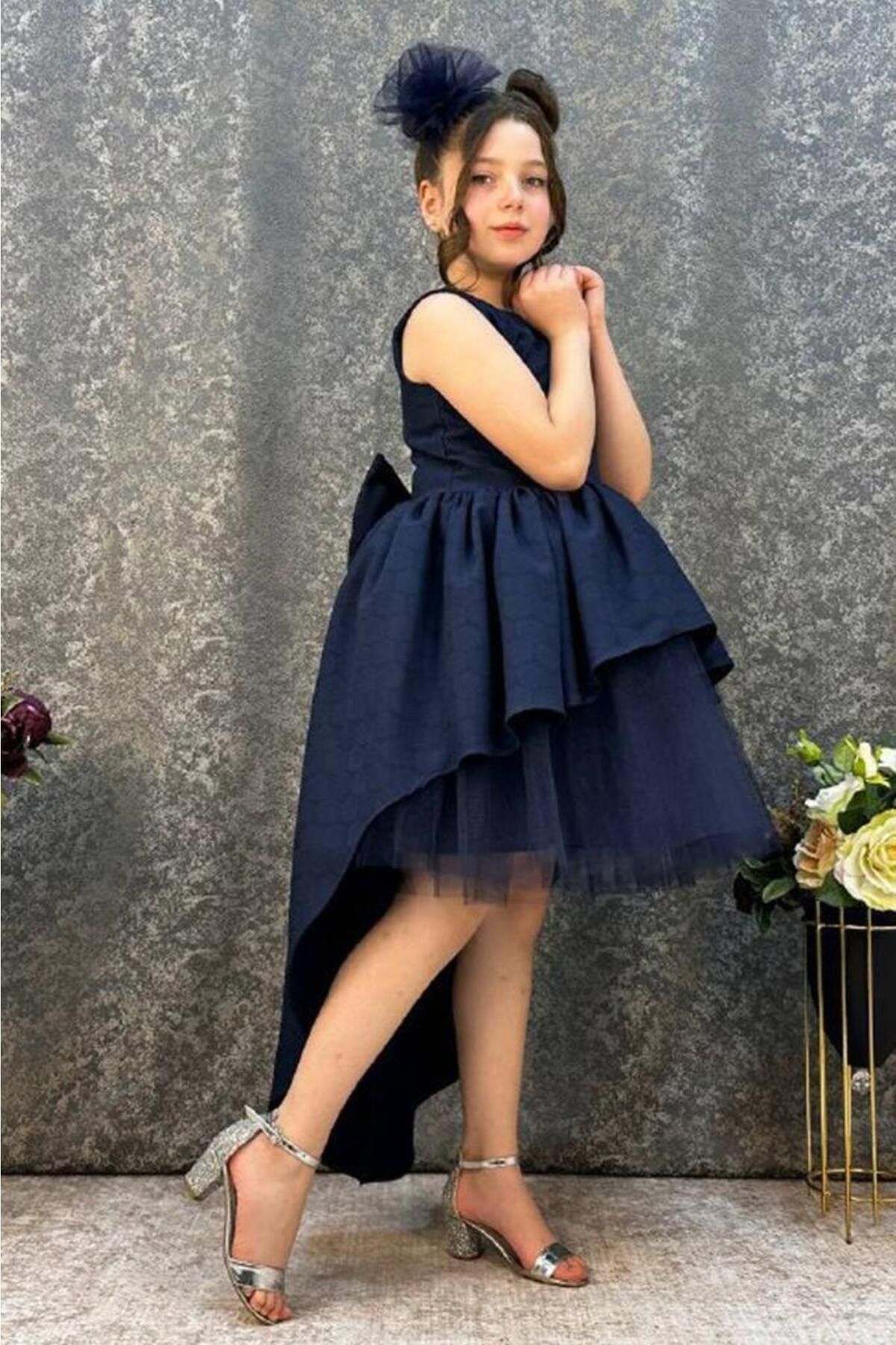 Dark blue dress for girl hotsell