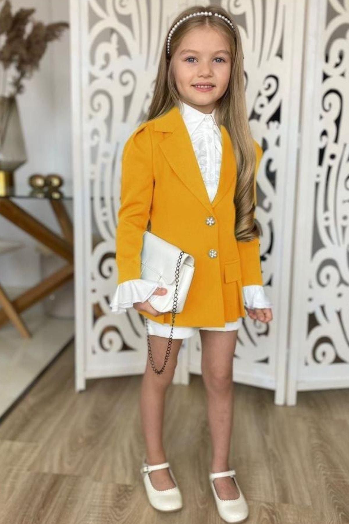 Ruffle blazer jacket best sale