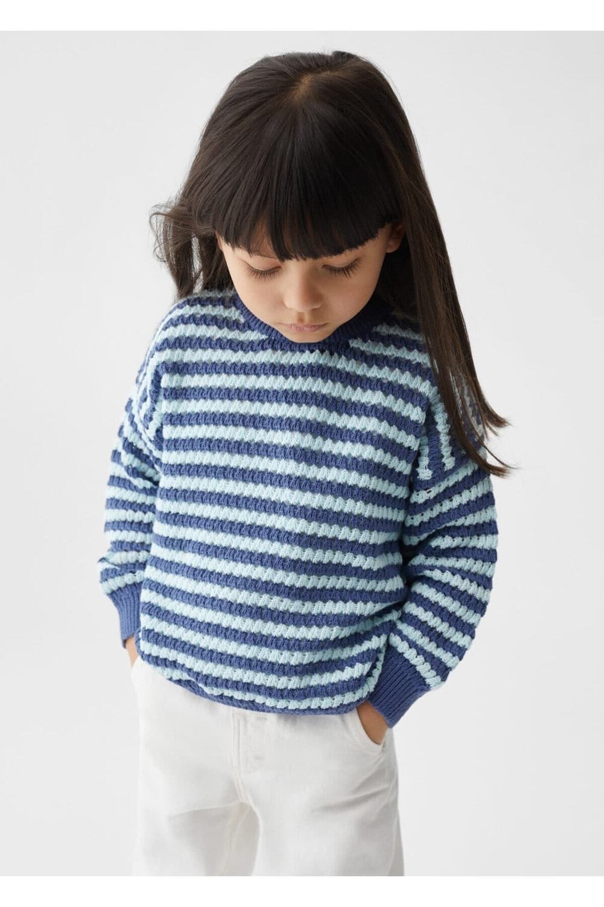 MANGO Baby Çizgili Delikli Örgü Kazak Fiyatı, Yorumları Trendyol