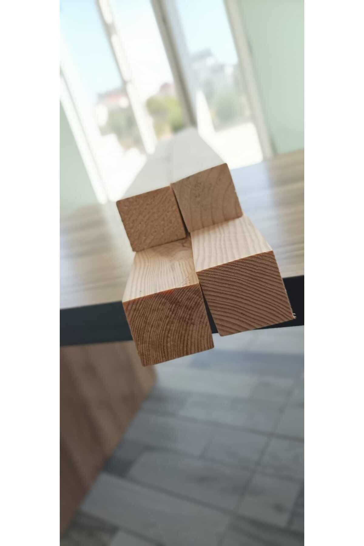 4 Adet Silinmiş Çam Çıta , Tahta Ve Taslak ( 4 Cm X 4 Cm X 100 Cm ) 6