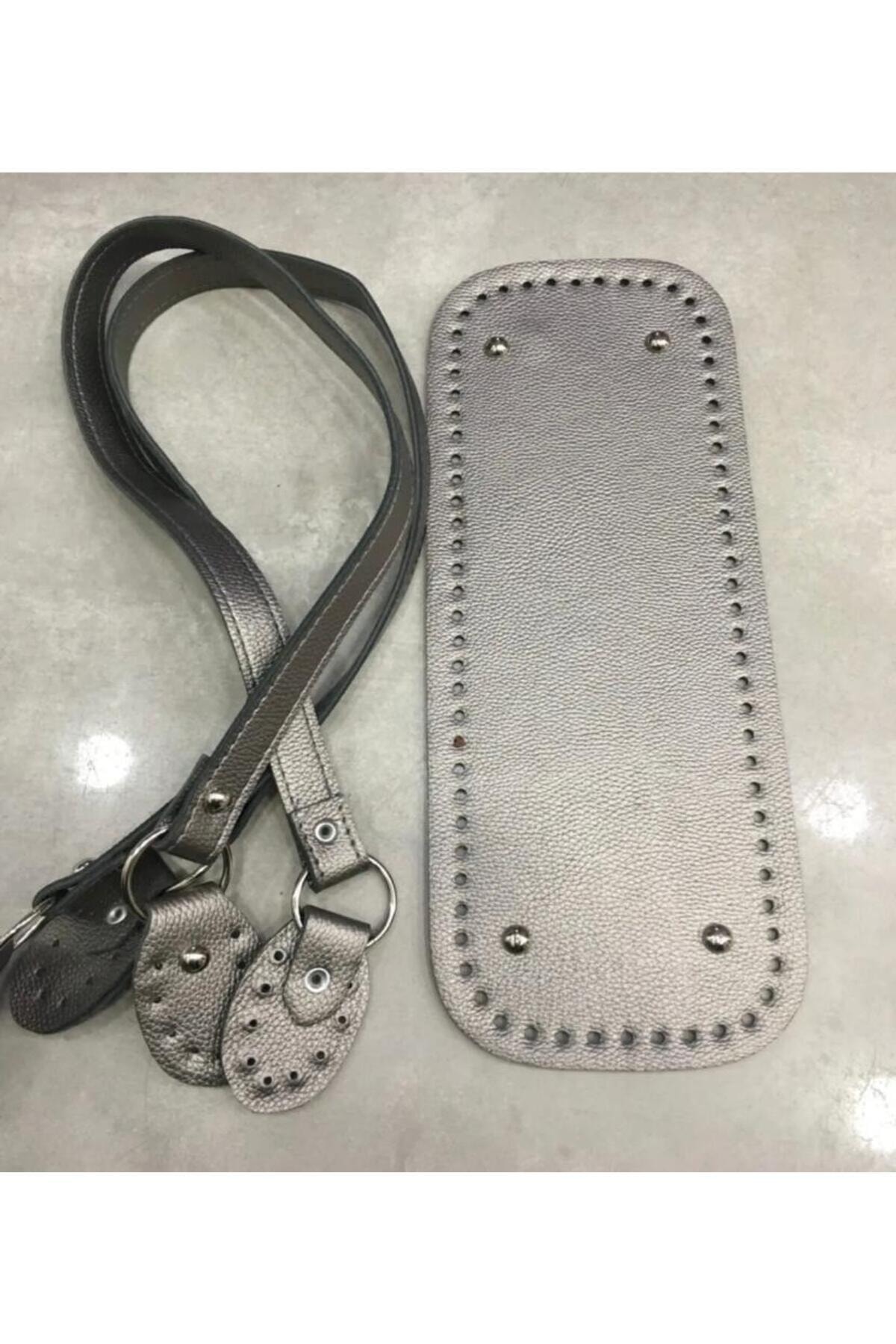 Leather bag base and strap set