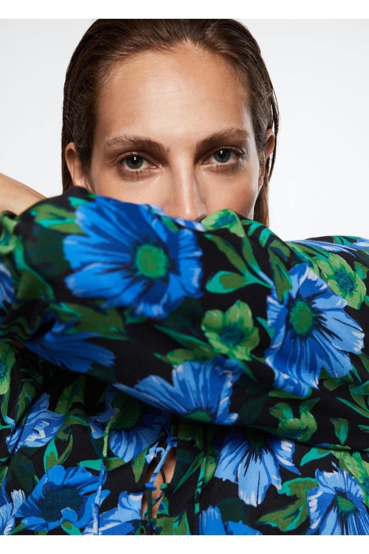 MANGO Woman-Floral Φόρεμα 6