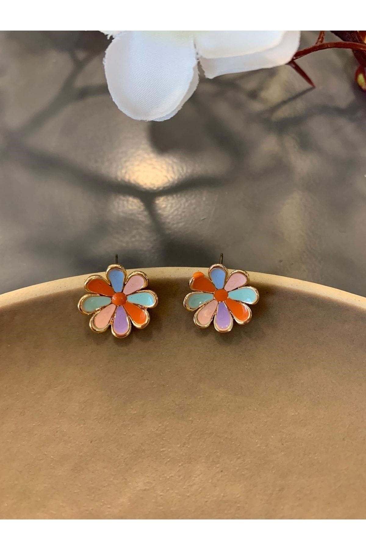 Turquoise flower deals earrings