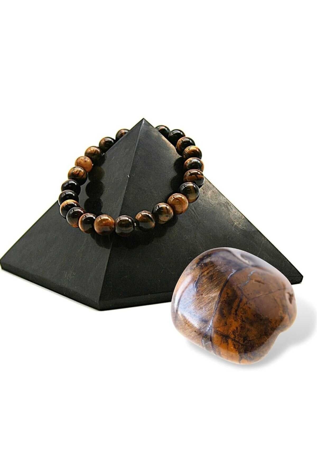 Faworistore Tiger Eye Bracelet Set of 2 Unisex Original Tiger Eye