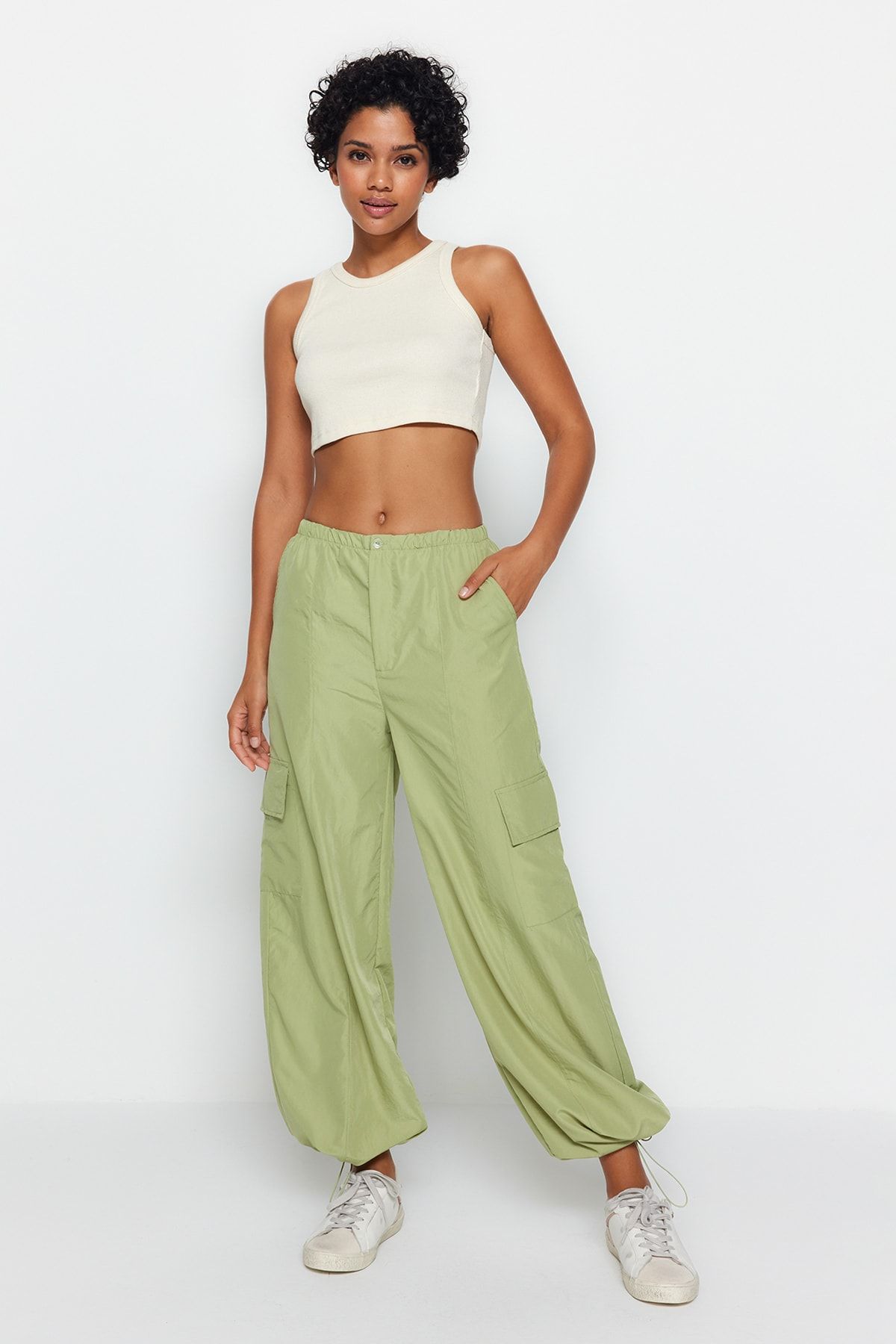 COLLUSION Plus satin cargo pants in lime green | ASOS