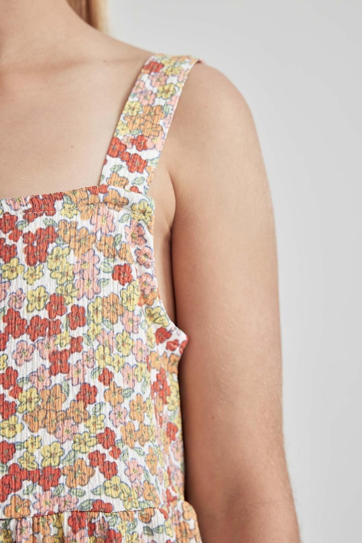 لباس مجلسی دخترانه نارنجی دفکتوDefacto | W7756A622SM اورجینال - تصویر 5