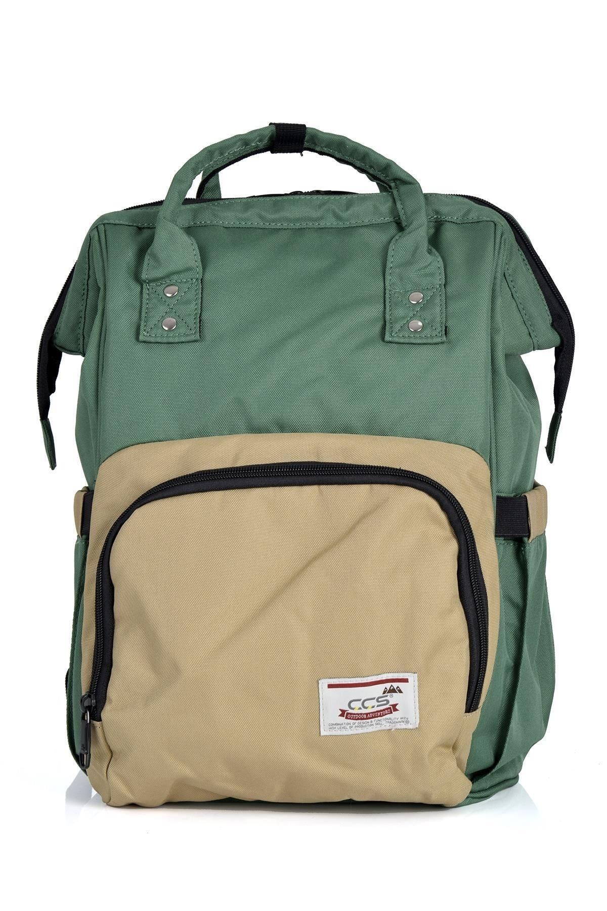 ÇÇS-16099 Mother Baby Care Backpack 2-piece Green-beige 4