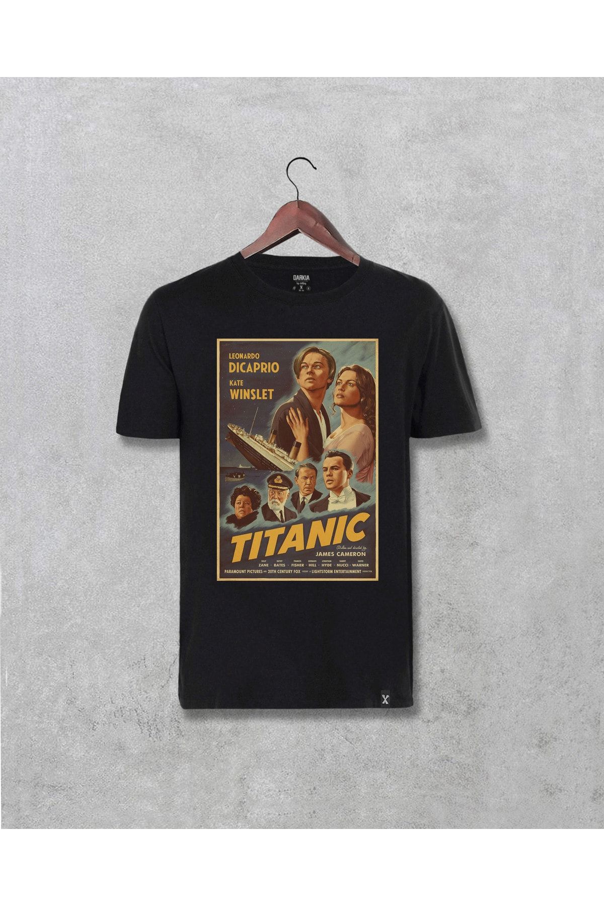 Darkia Titanic Ozel Tasar m Bask l Unisex Siyah T shirt Ti ort Fiyat Yorumlar Trendyol