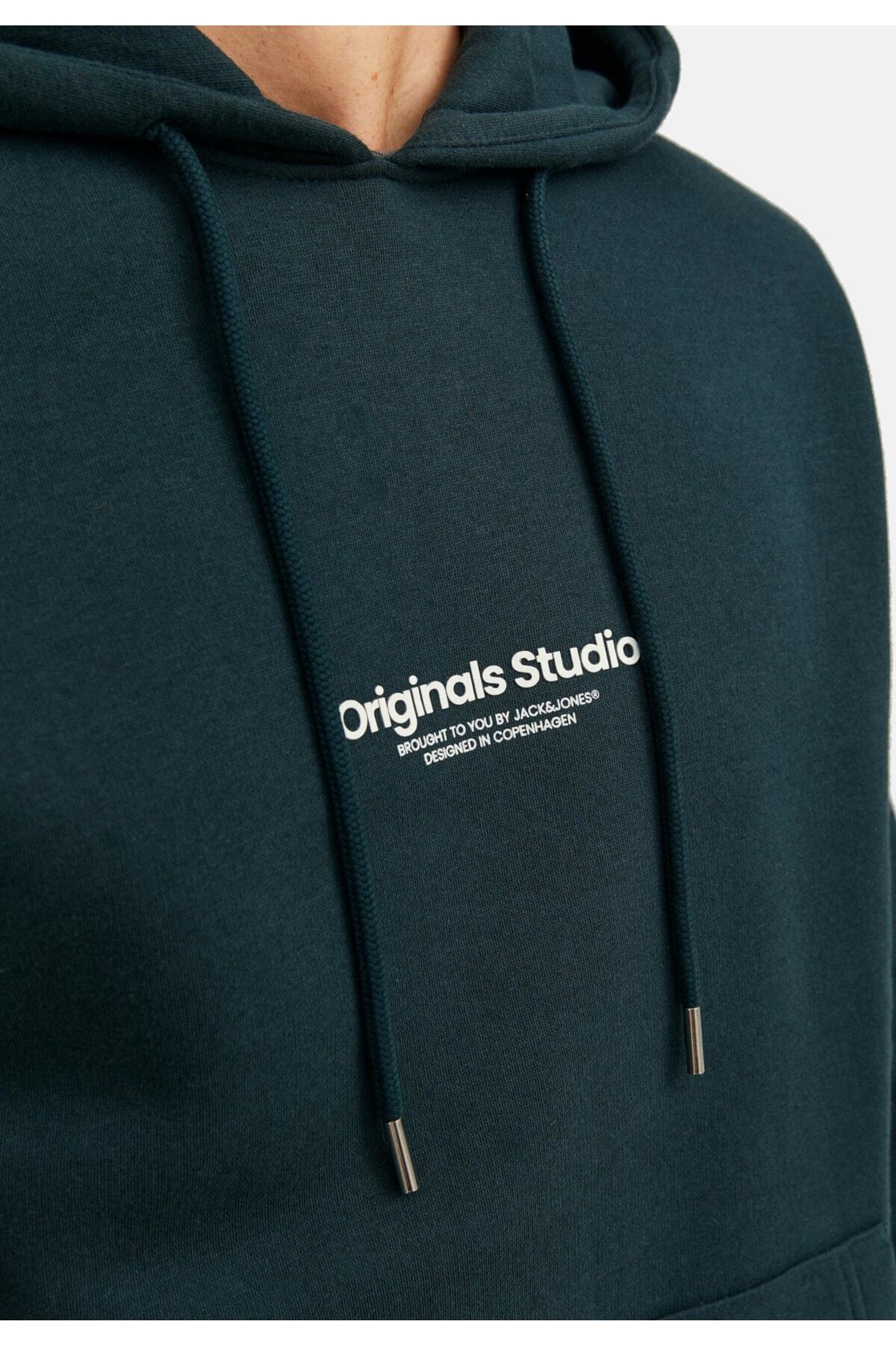 سویشرت مردانه سبز جک اند جونز | p-zal-rost-2023-115 اورجینال - تصویر 4