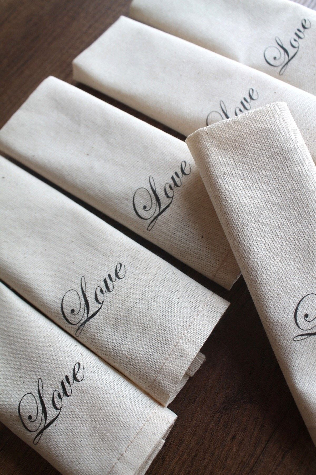 Emtory Home-6 Φύλλα σερβιρίσματος Love Natural Linen 8