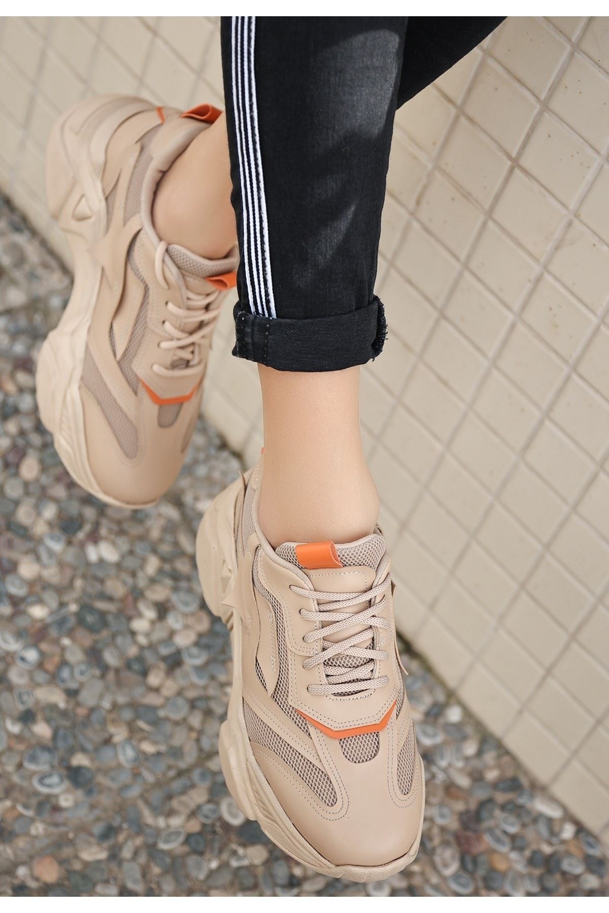 Dica Nude Cilt Bağcıklı Spor Ayakkabı