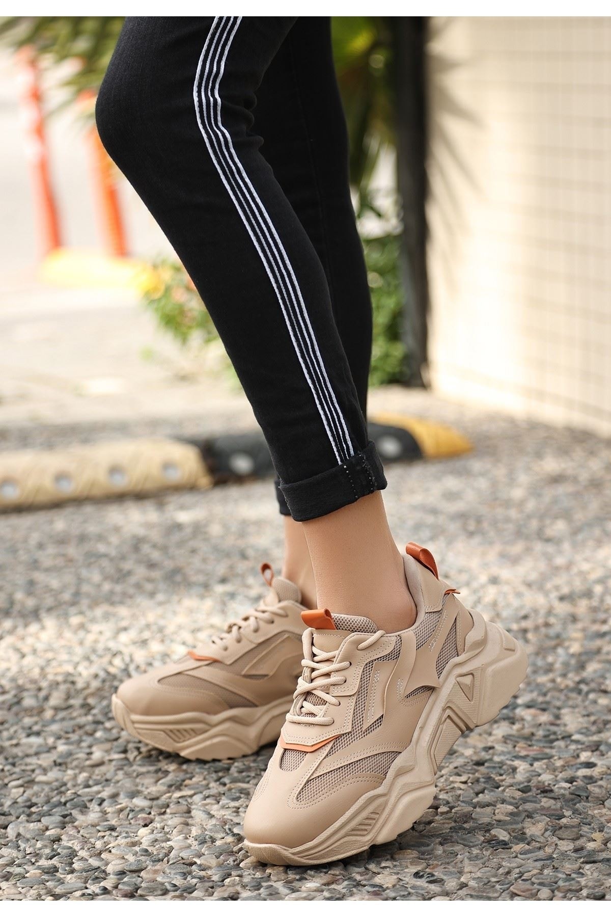 Dica Nude Cilt Bağcıklı Spor Ayakkabı