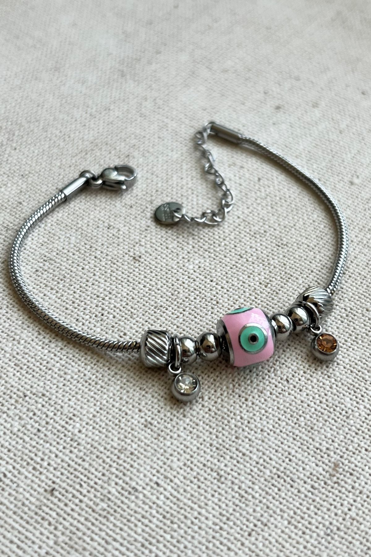 Pink evil deals eye bracelet