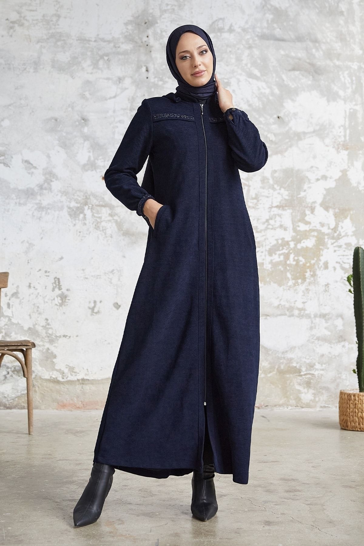 Denim abaya outlet design 2019