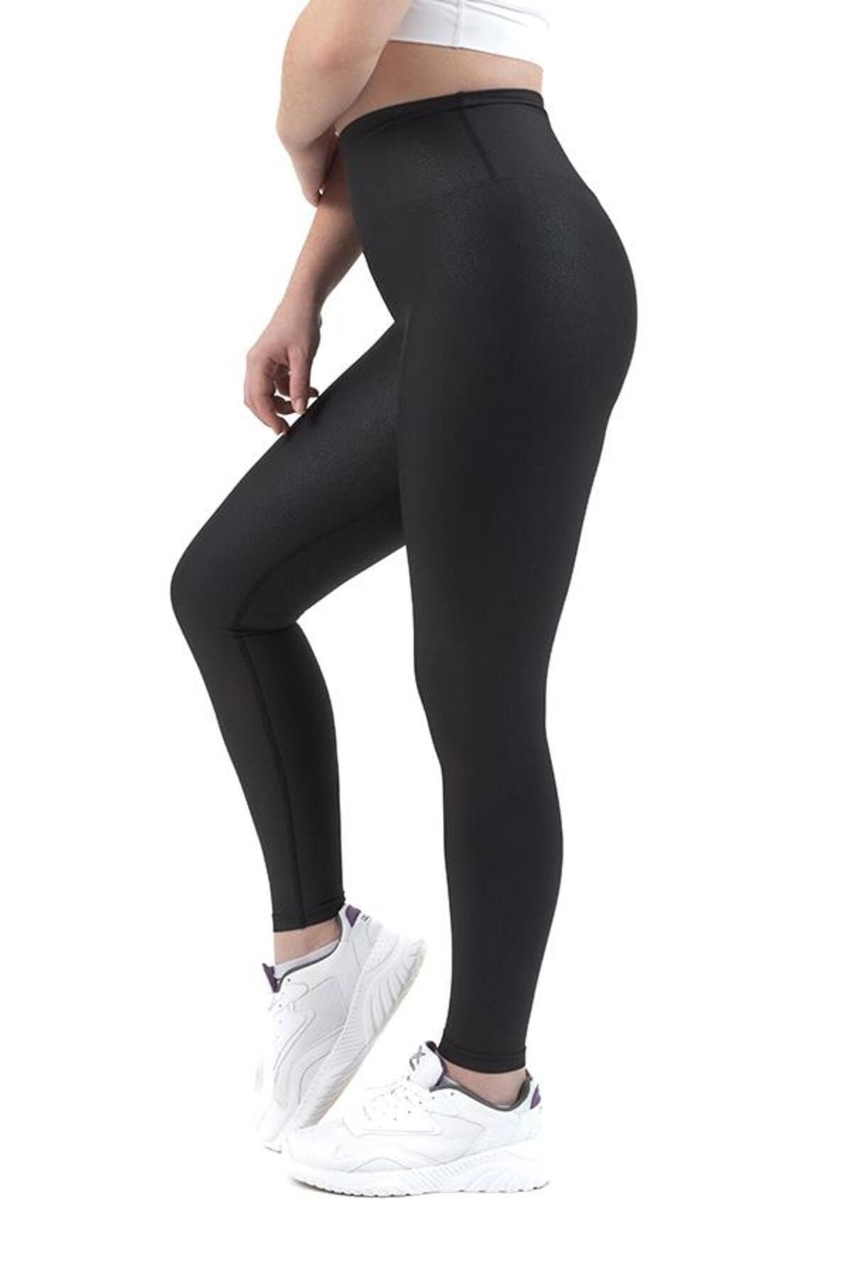 glintfit-Jambiere sport cu model negru cu talie înaltă - Glint.2478 4