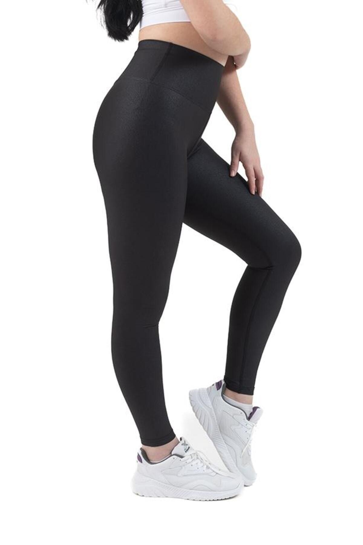glintfit-Jambiere sport cu model negru cu talie înaltă - Glint.2478 5