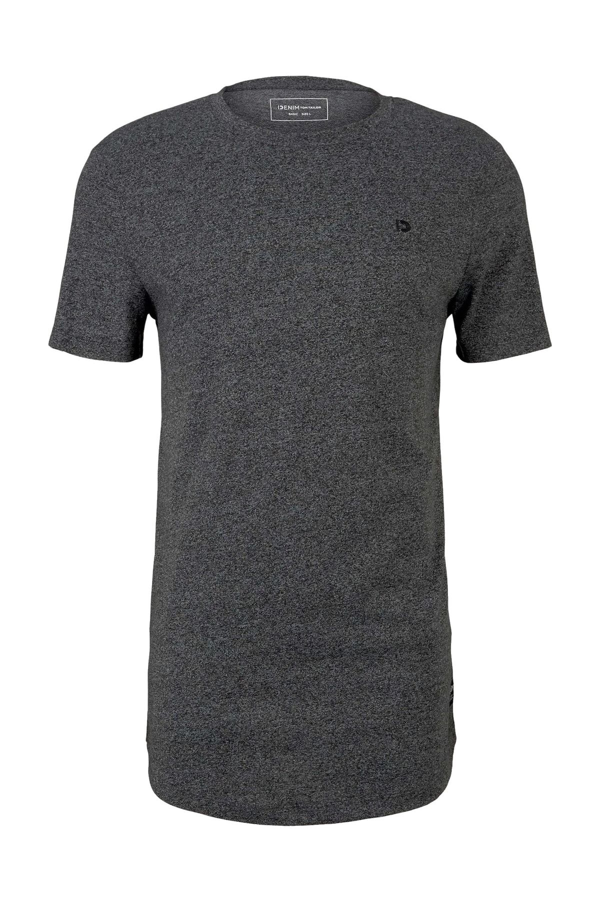 Tom Tailor Shirt T-Shirt mit Allover-Print und Rundhalsausschnitt - Trendyol