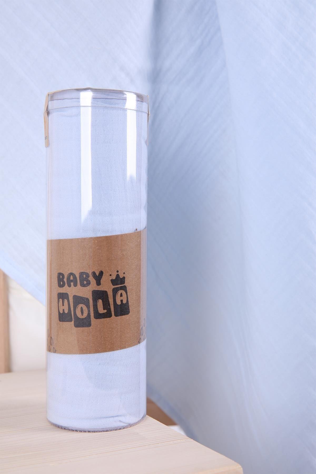 Babyhola Müslin Örtü 80x80cm Düz Renk Organik Hediyelik Emzirme Alt Açma Yenidoğan Puset Örtüsü fotoğrafı 2 (önizleme)