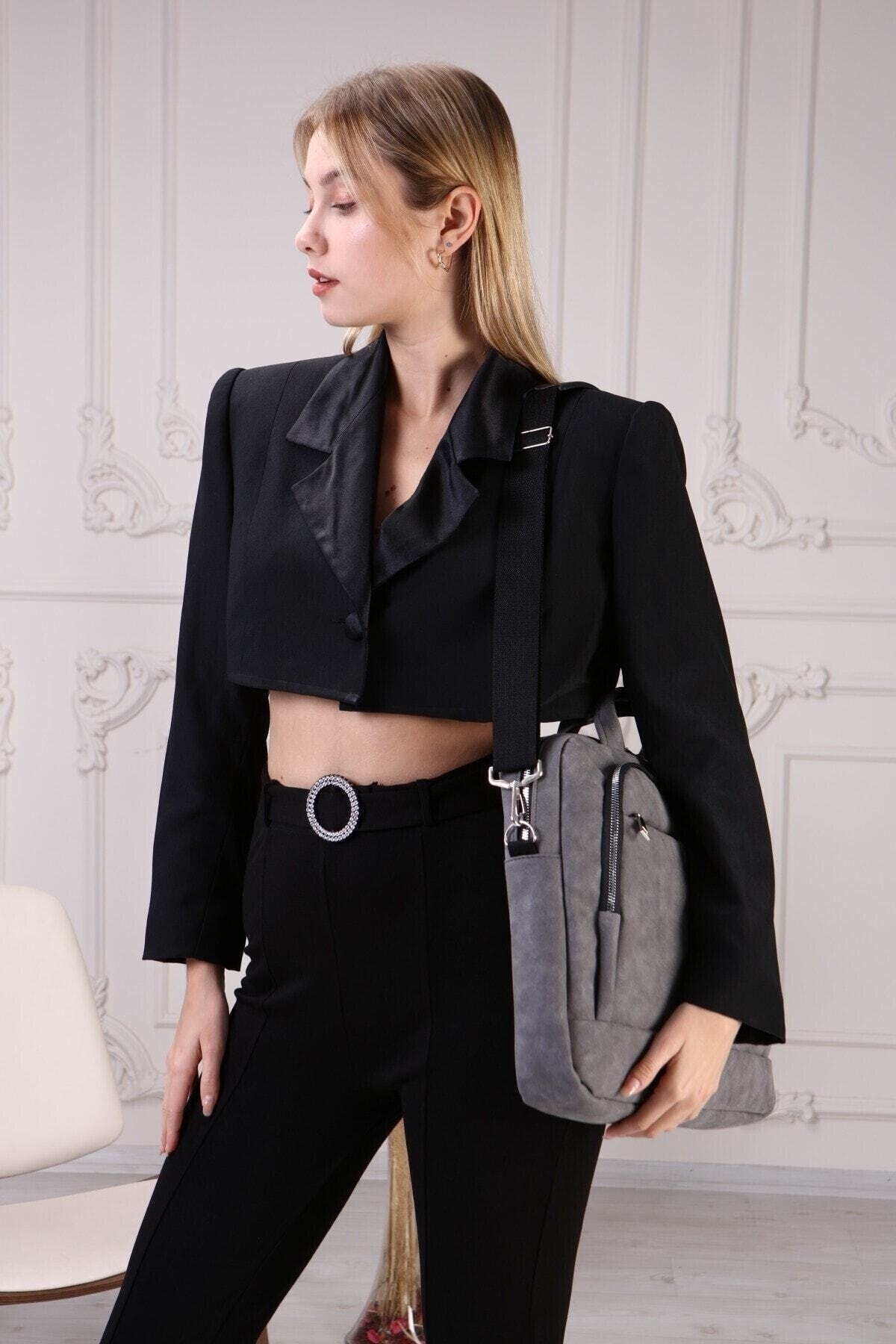 D'VERS  Unisex 15,6-16.1-16.9 Inç Gri Business Serisi 3 Bölmeli Laptop Evrak Çantası - Görsel 4