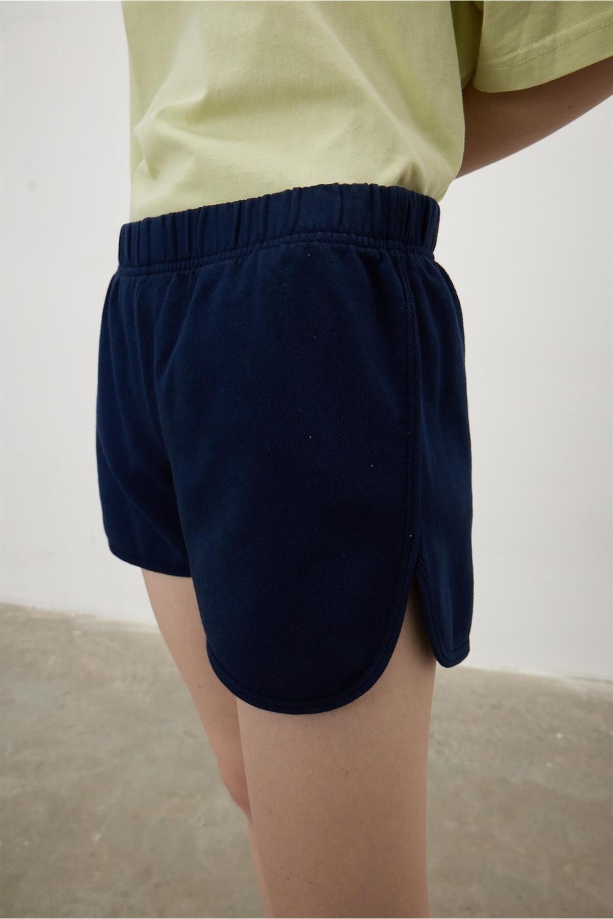Dark navy blue sales shorts