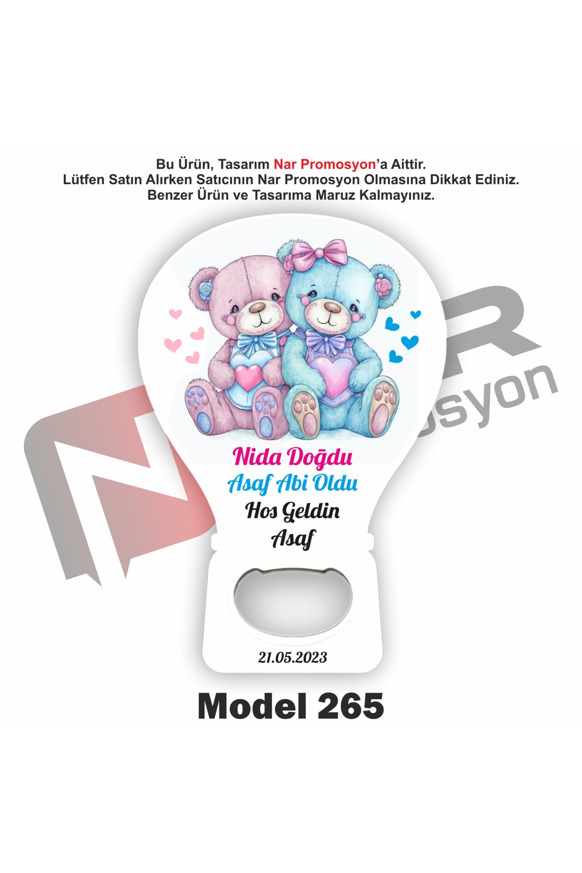 Opener Magnet Gift 20 Pieces - Circumcision, Engagement, Promise, Wedding Gift - Packaging Included