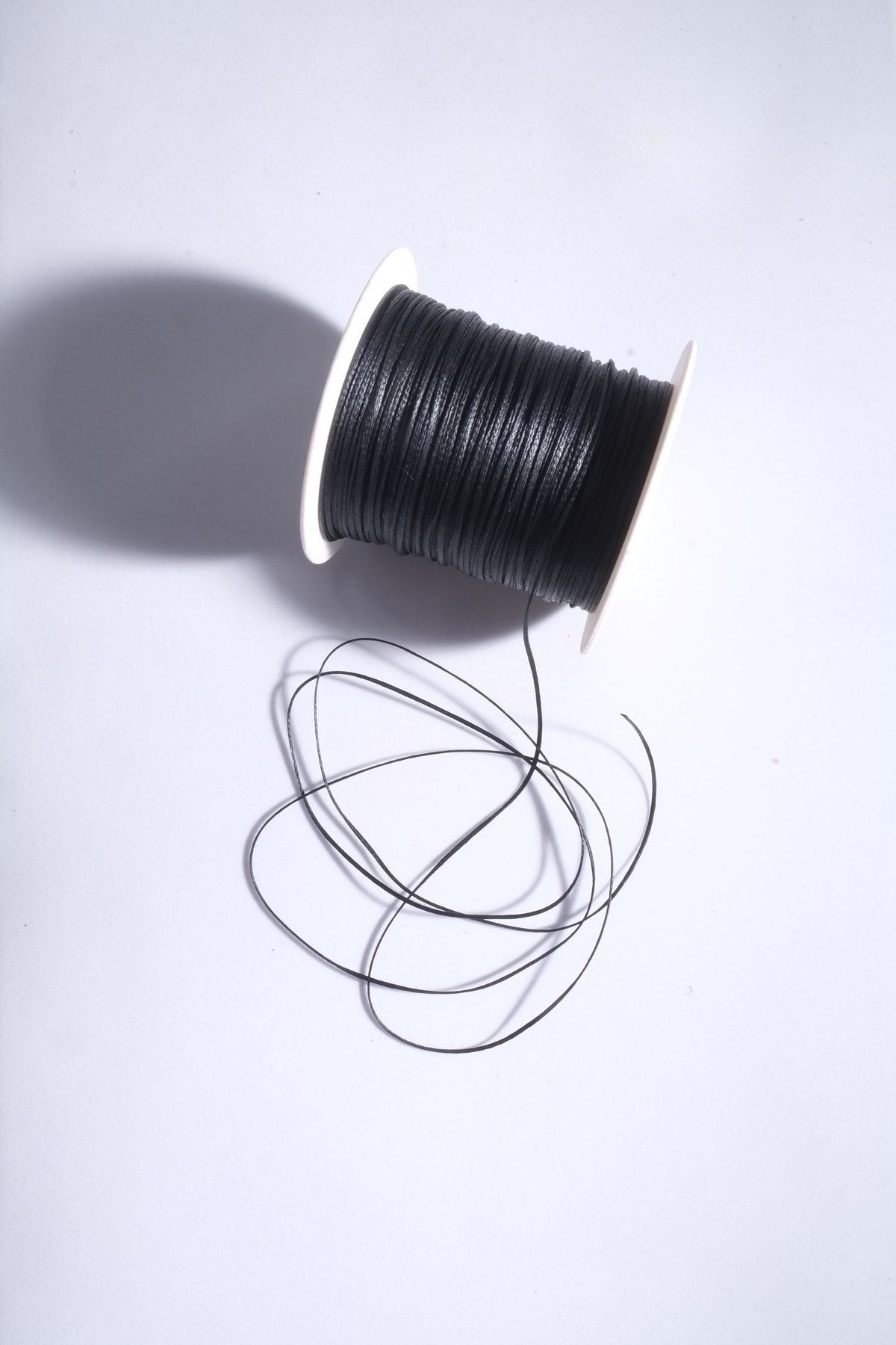 Eskişehir hobi sanat Siyah 1.0 Mm 100 Metre Mumlu Ip Saraç Deri Dikiş Ipi Kolye Takı Tasarım Ipi Bileklik Ipi